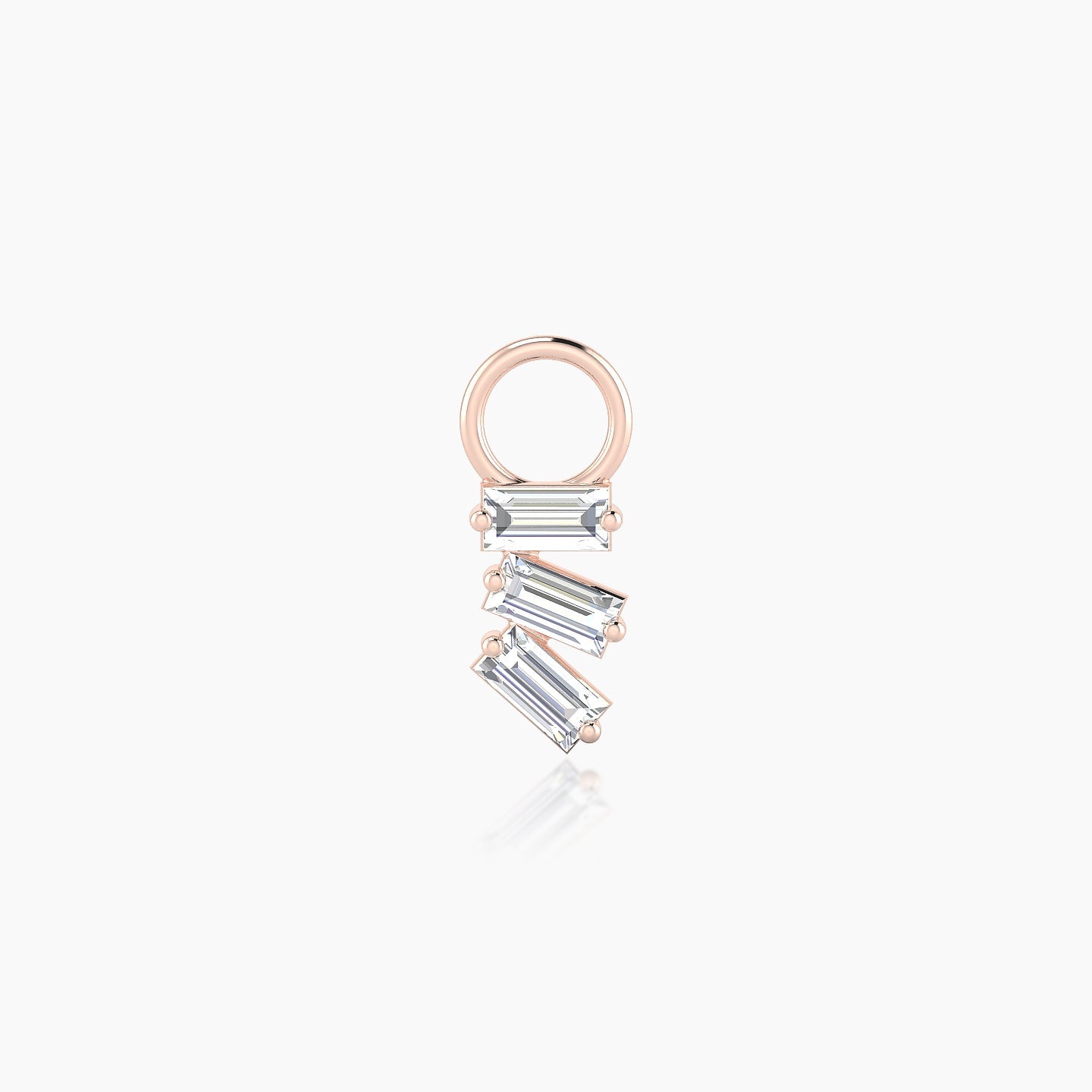 Circe | 18k Rose Gold 7 mm Trilogy Diamond Charm