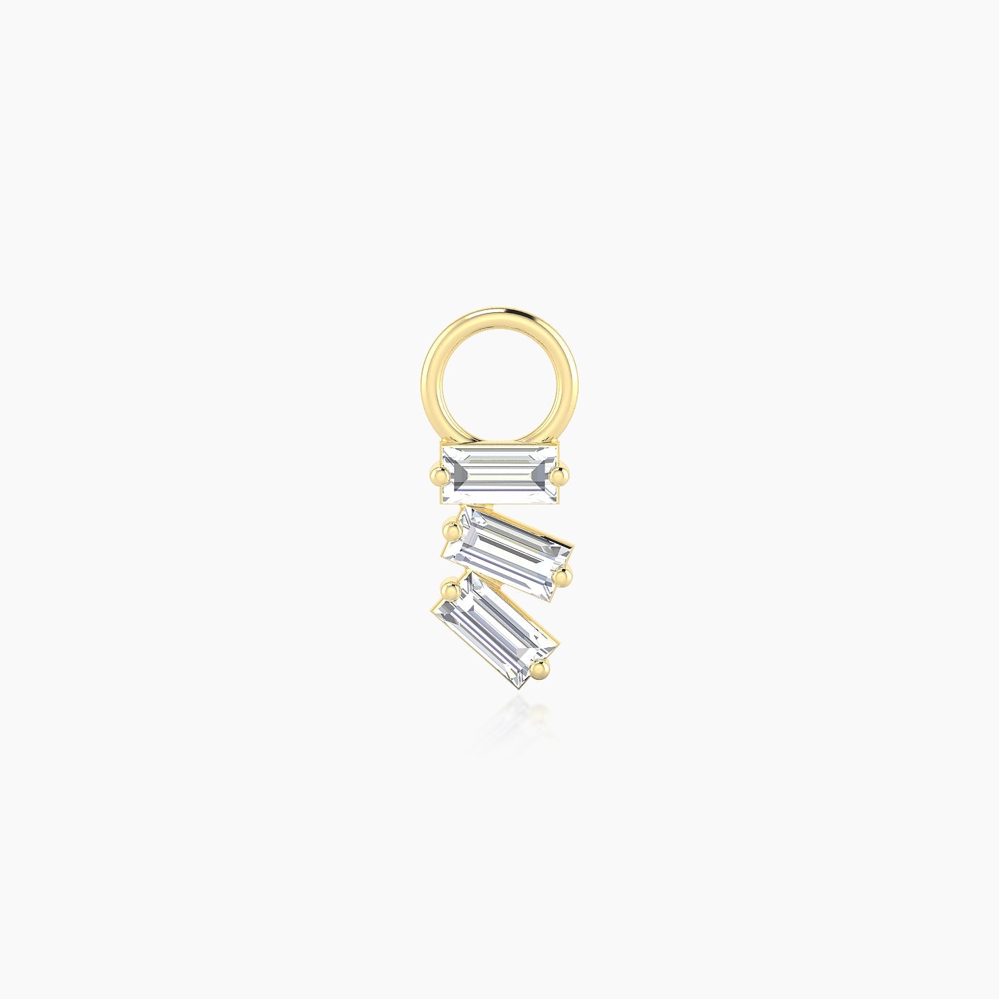 Circe | 18k Yellow Gold 7 mm Trilogy Diamond Charm