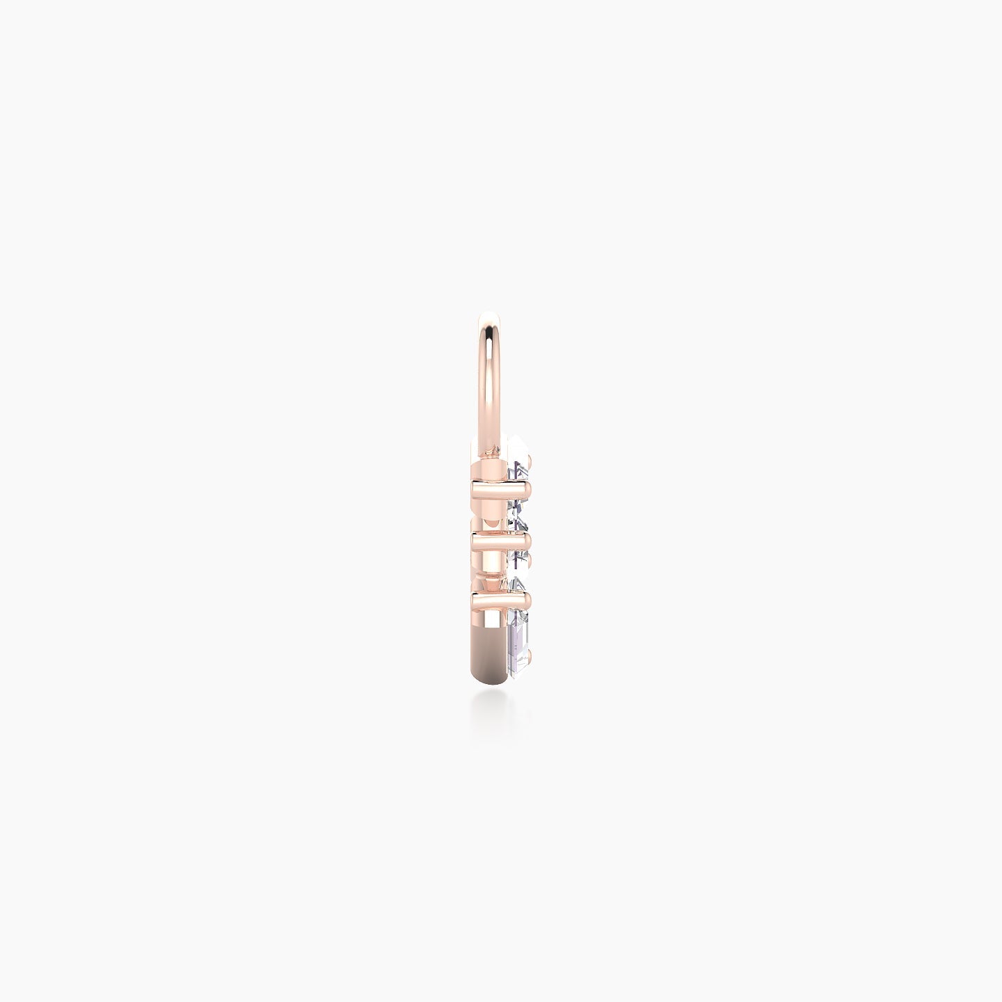 Circe | 18k Rose Gold 7 mm Trilogy Diamond Charm