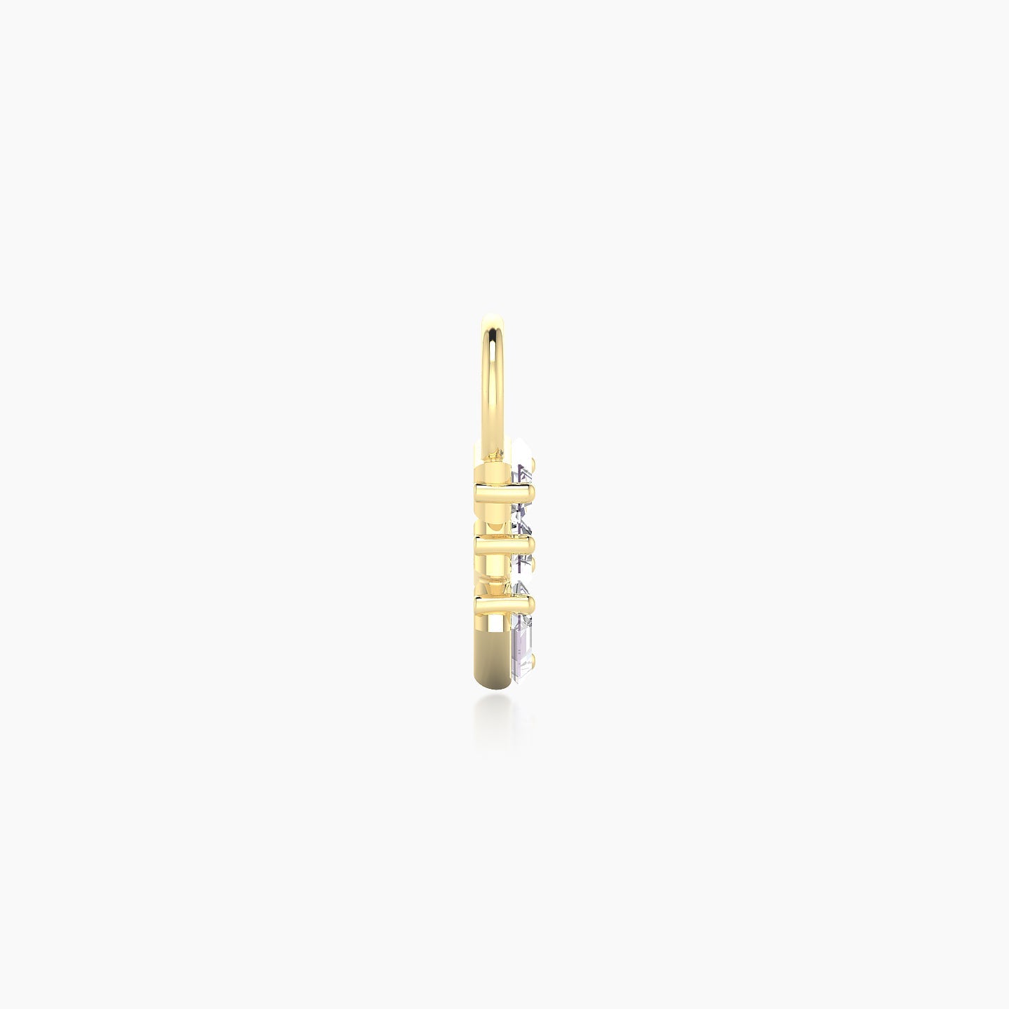 Circe | 18k Yellow Gold 7 mm Trilogy Diamond Charm