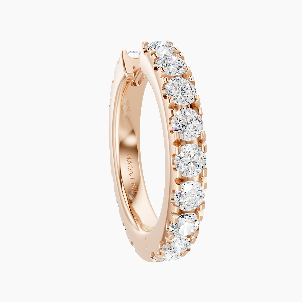 Cleta | 18k Rose Gold 11 mm Diamond Hoop Piercing