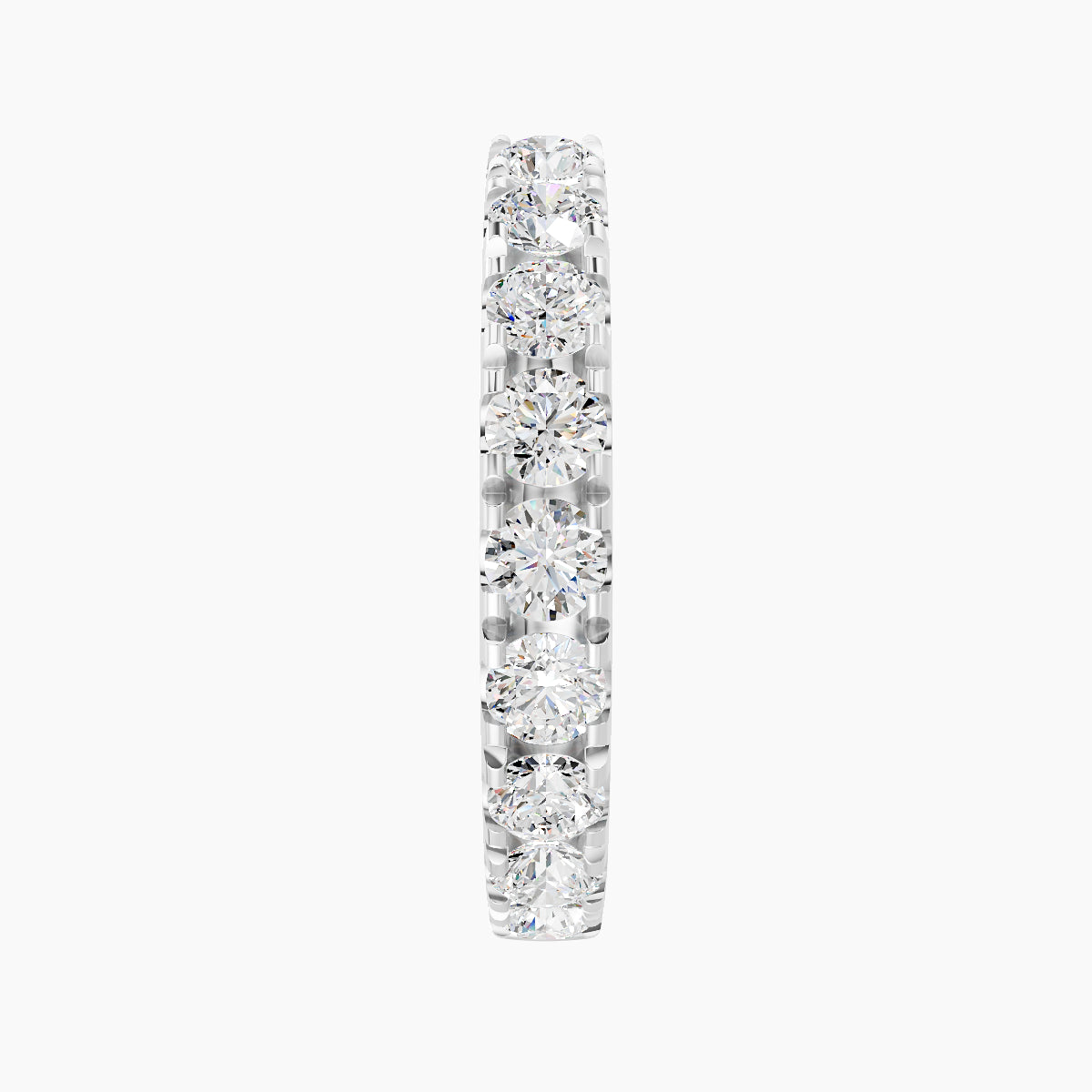 Cleta | 18k White Gold 11 mm Diamond Hoop Piercing