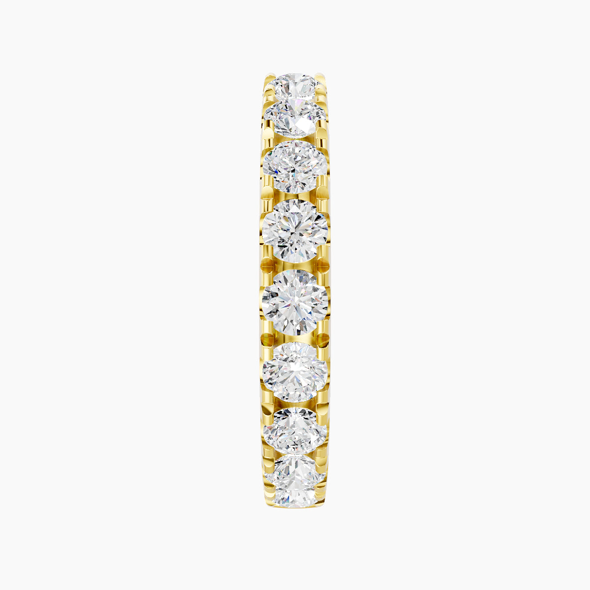 Cleta | 18k Yellow Gold 11 mm Diamond Hoop Piercing
