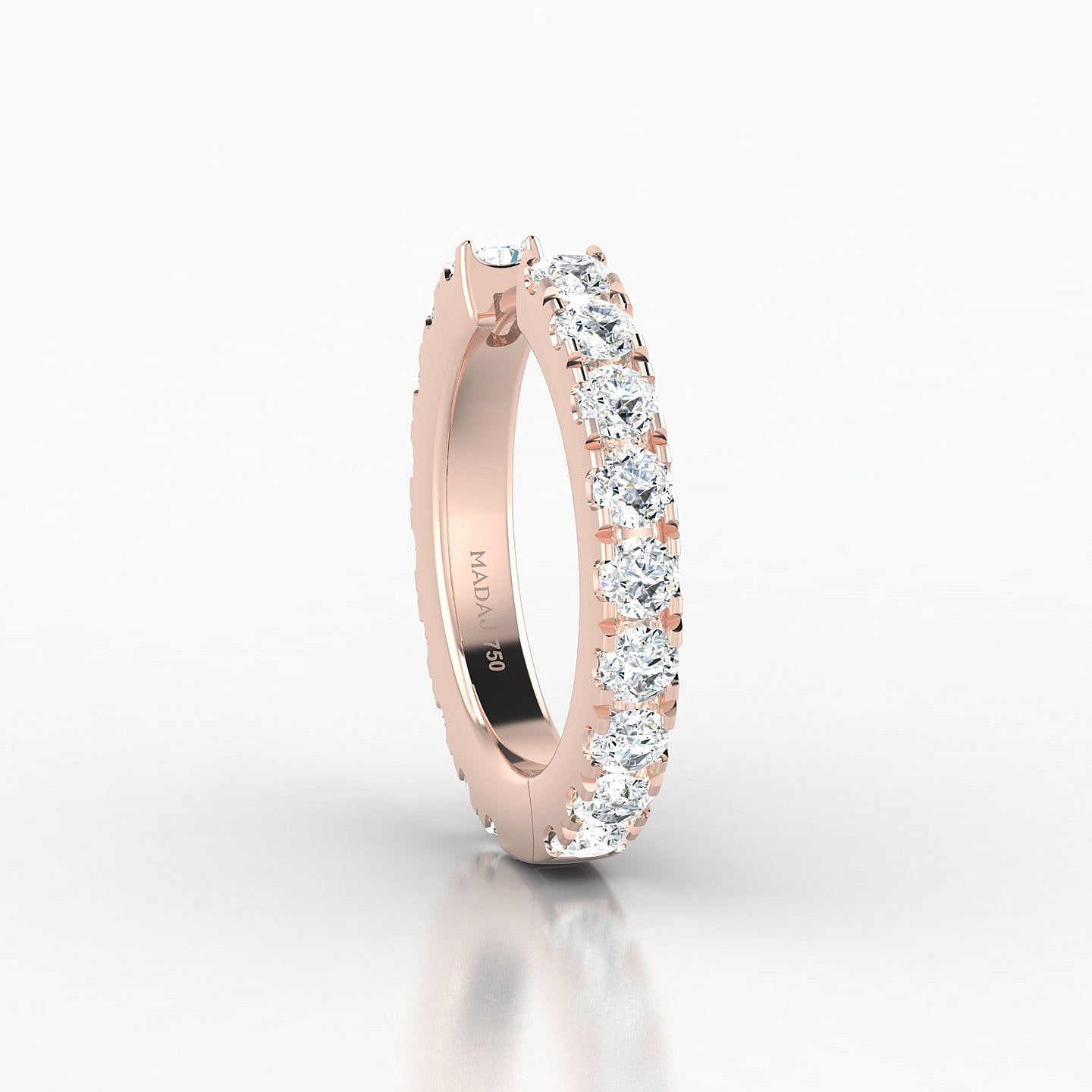 Cleta | 18k Rose Gold 11 mm Diamond Hoop Piercing