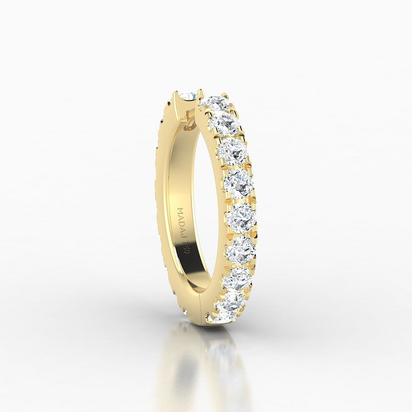 Cleta | 18k Yellow Gold 11 mm Diamond Hoop Piercing