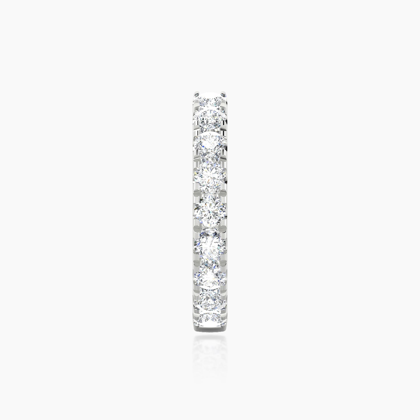 Cleta | 18k White Gold 11 mm Diamond Hoop Piercing
