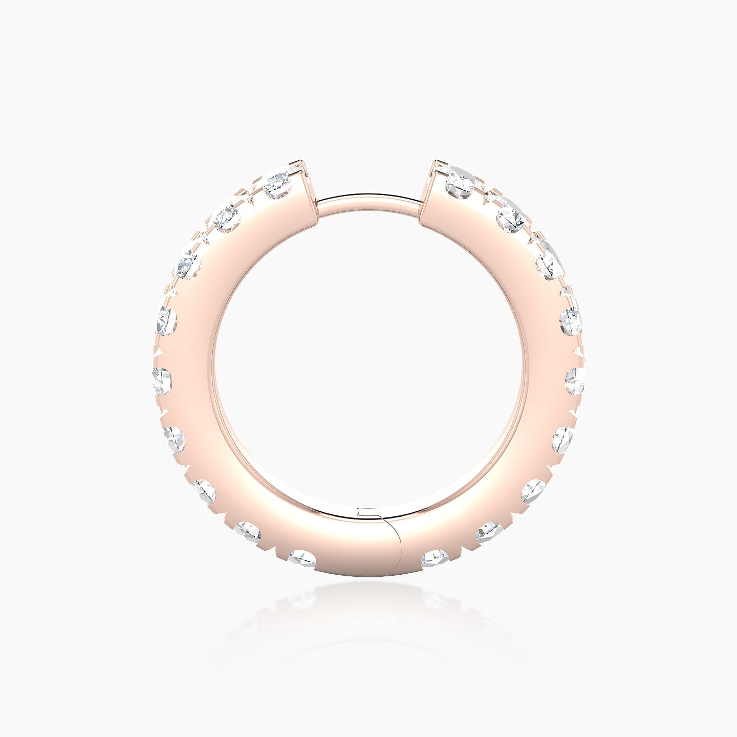 Cleta | 18k Rose Gold 11 mm Diamond Hoop Piercing