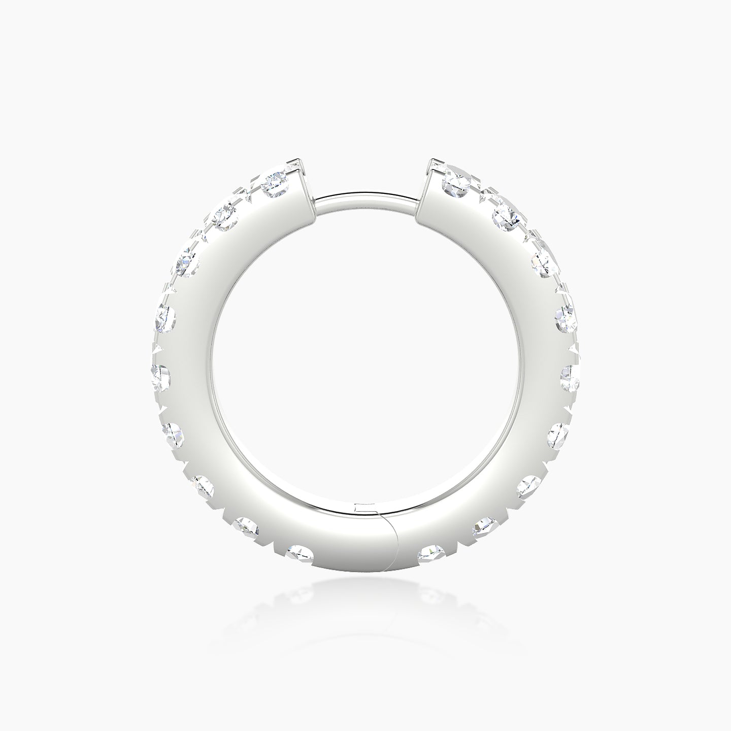 Cleta | 18k White Gold 11 mm Diamond Hoop Piercing