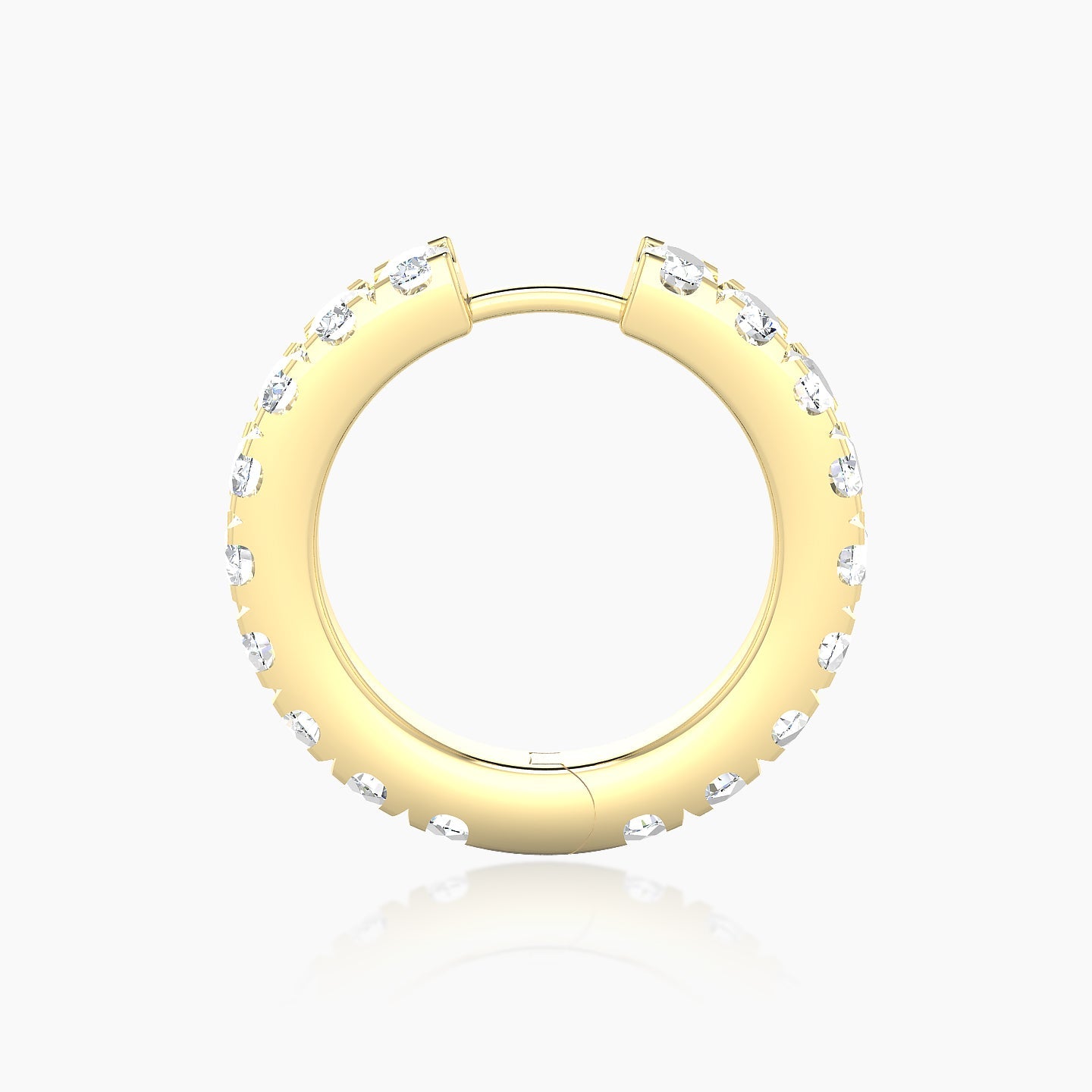 Cleta | 18k Yellow Gold 11 mm Diamond Hoop Piercing
