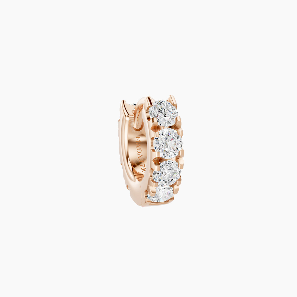 Cleta | 18k Rose Gold 5 mm Diamond Hoop Piercing