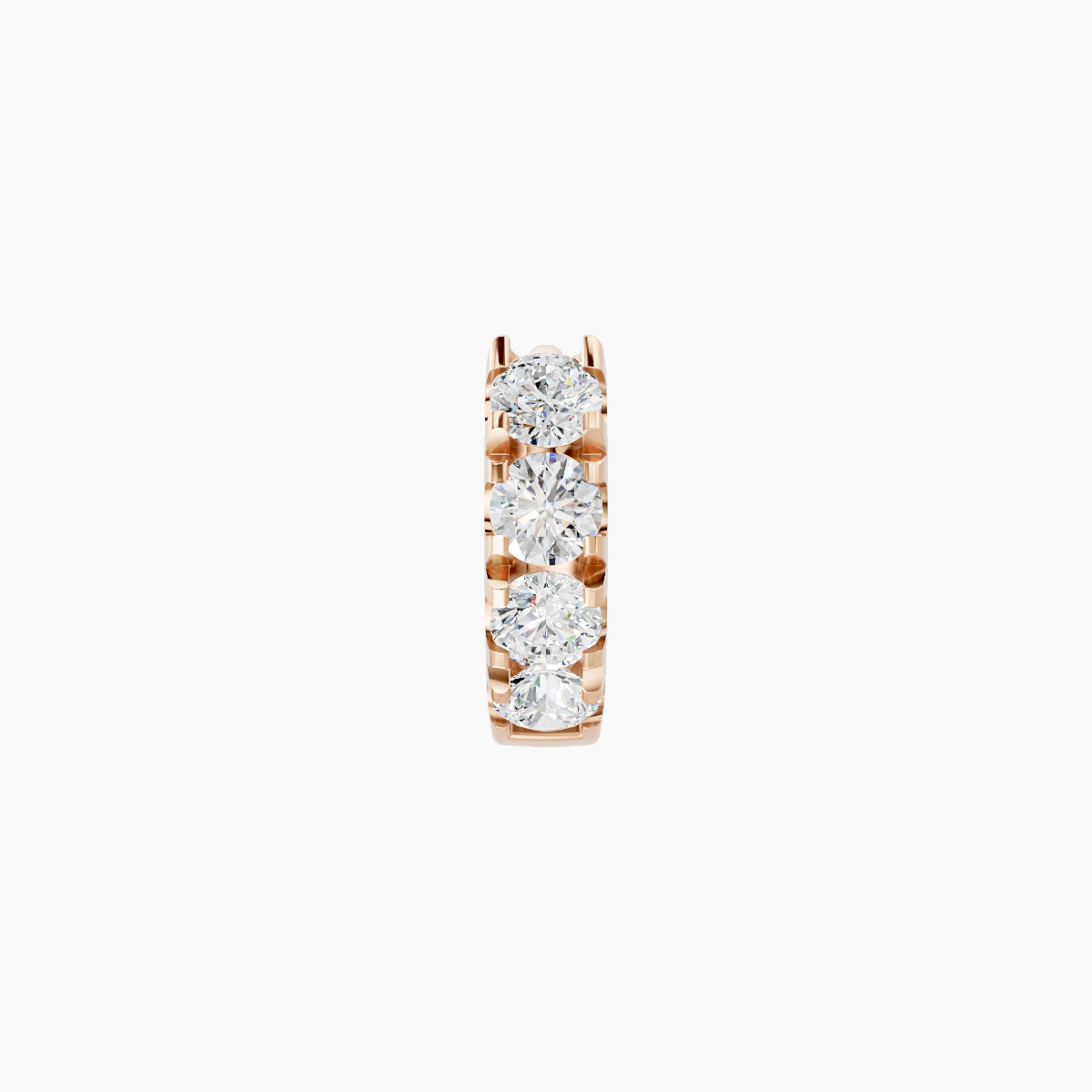 Cleta | 18k Rose Gold 5 mm Diamond Hoop Piercing