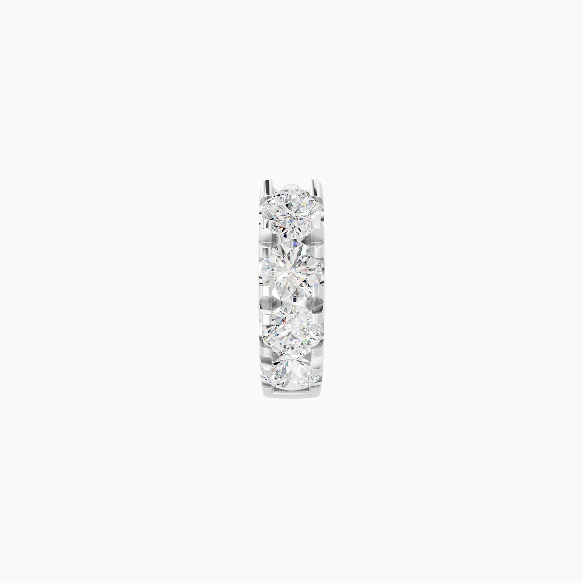 Cleta | 18k White Gold 5 mm Diamond Hoop Piercing