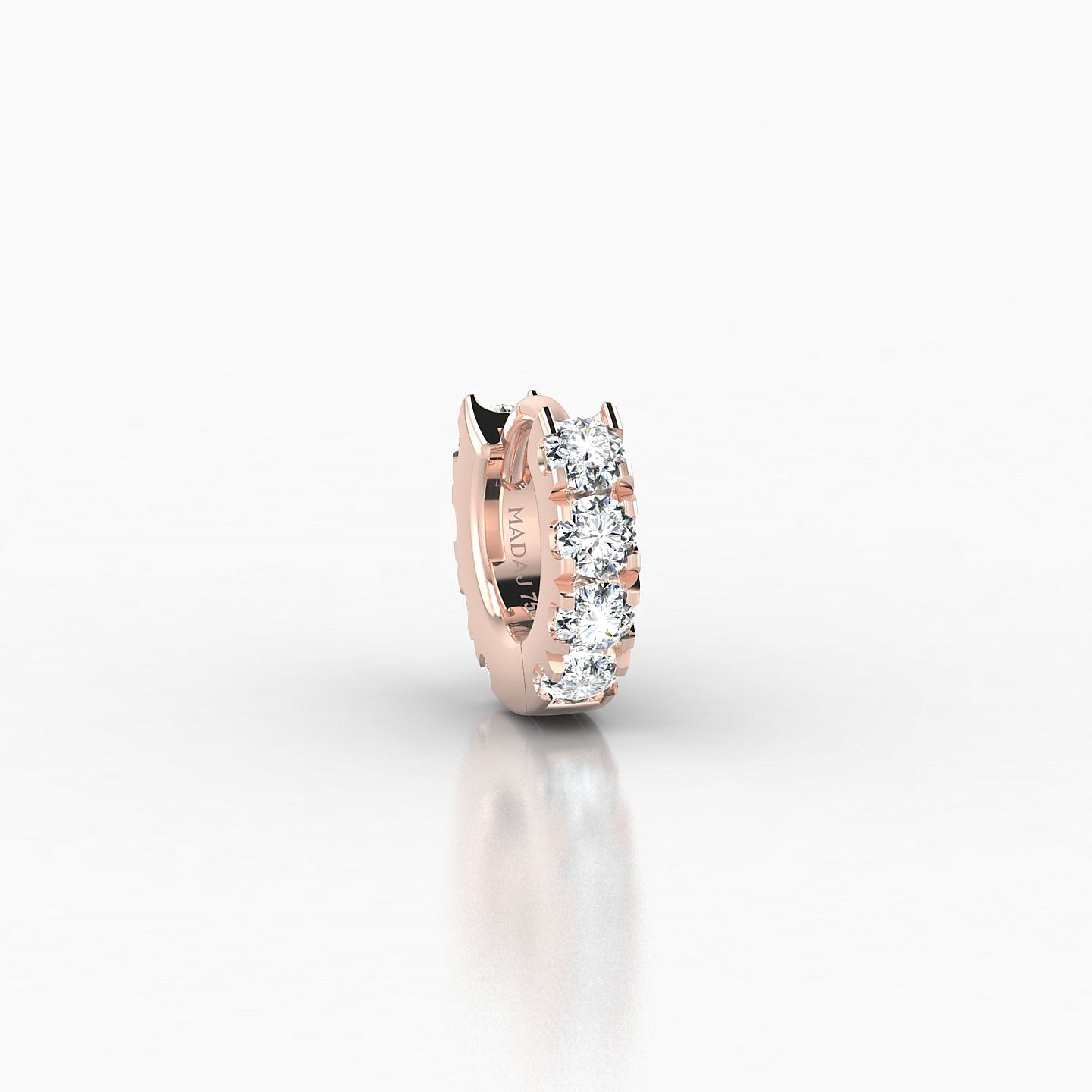 Cleta | 18k Rose Gold 5 mm Diamond Hoop Piercing