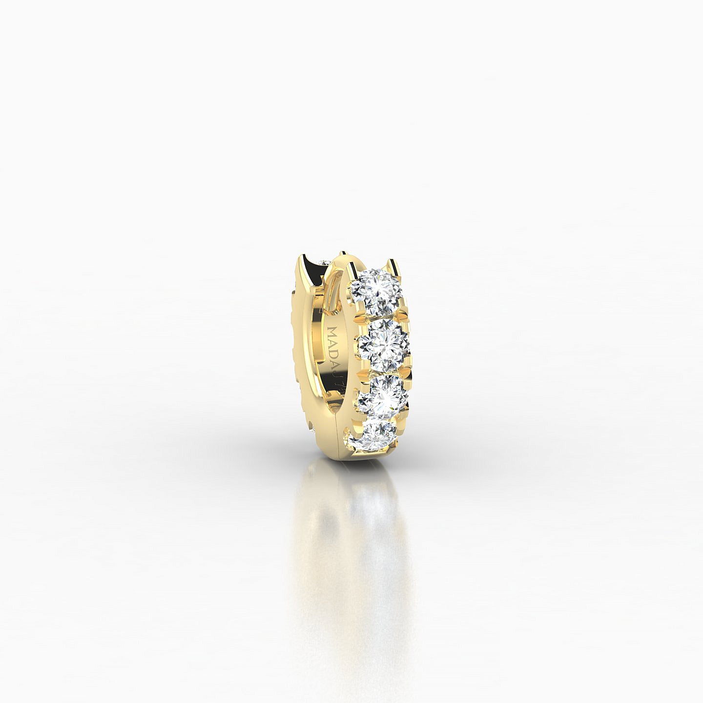 Cleta | 18k Yellow Gold 5 mm Diamond Hoop Piercing