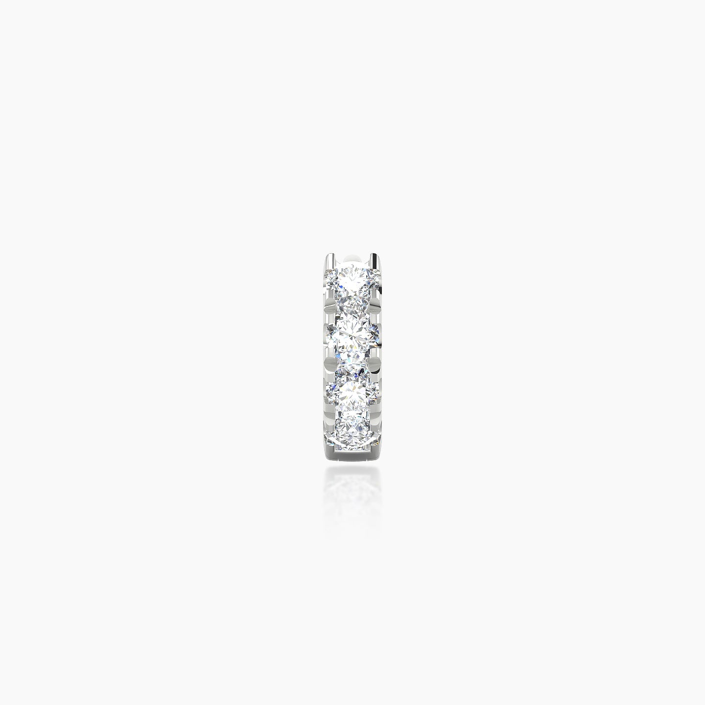 Cleta | 18k White Gold 5 mm Diamond Hoop Piercing