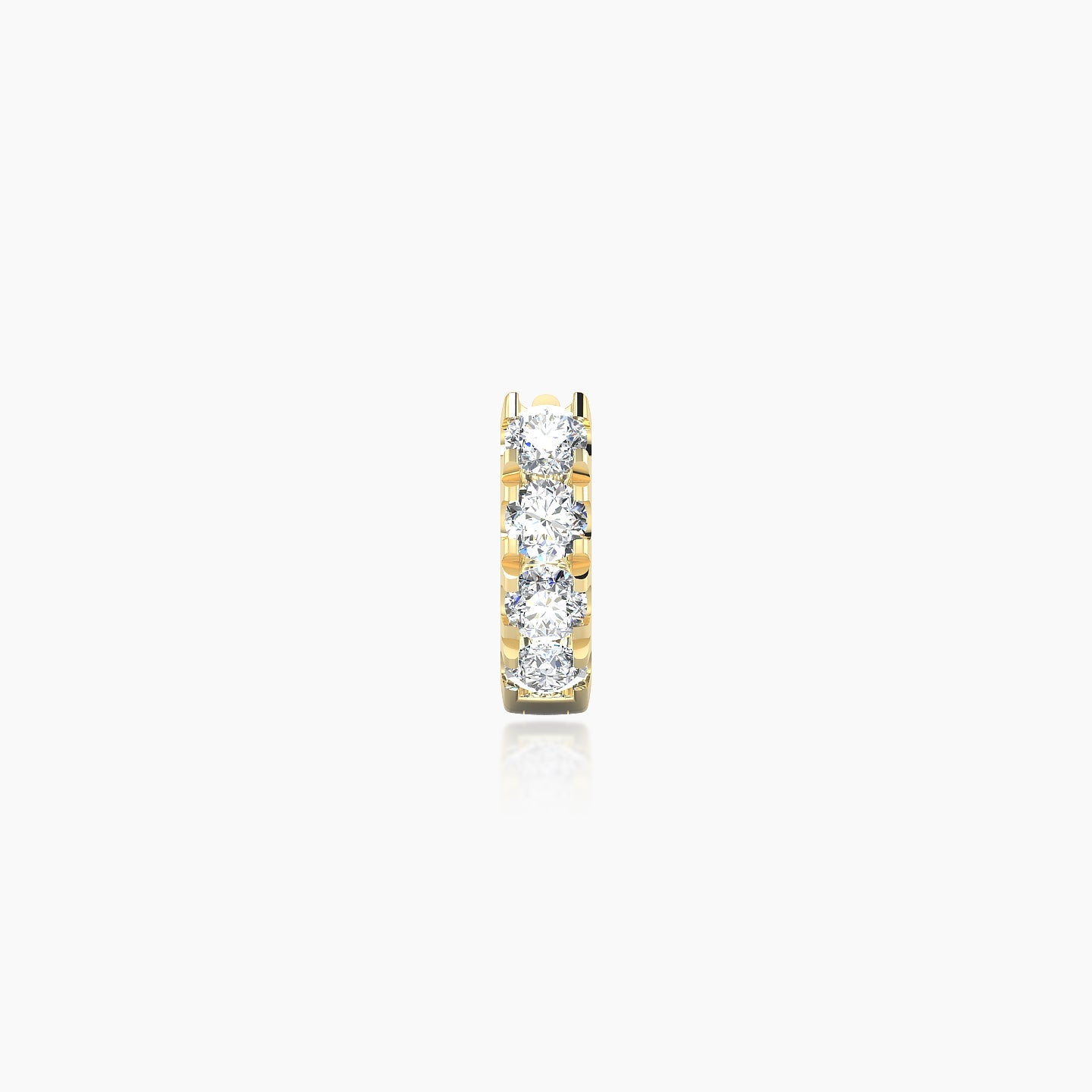 Cleta | 18k Yellow Gold 5 mm Diamond Hoop Piercing