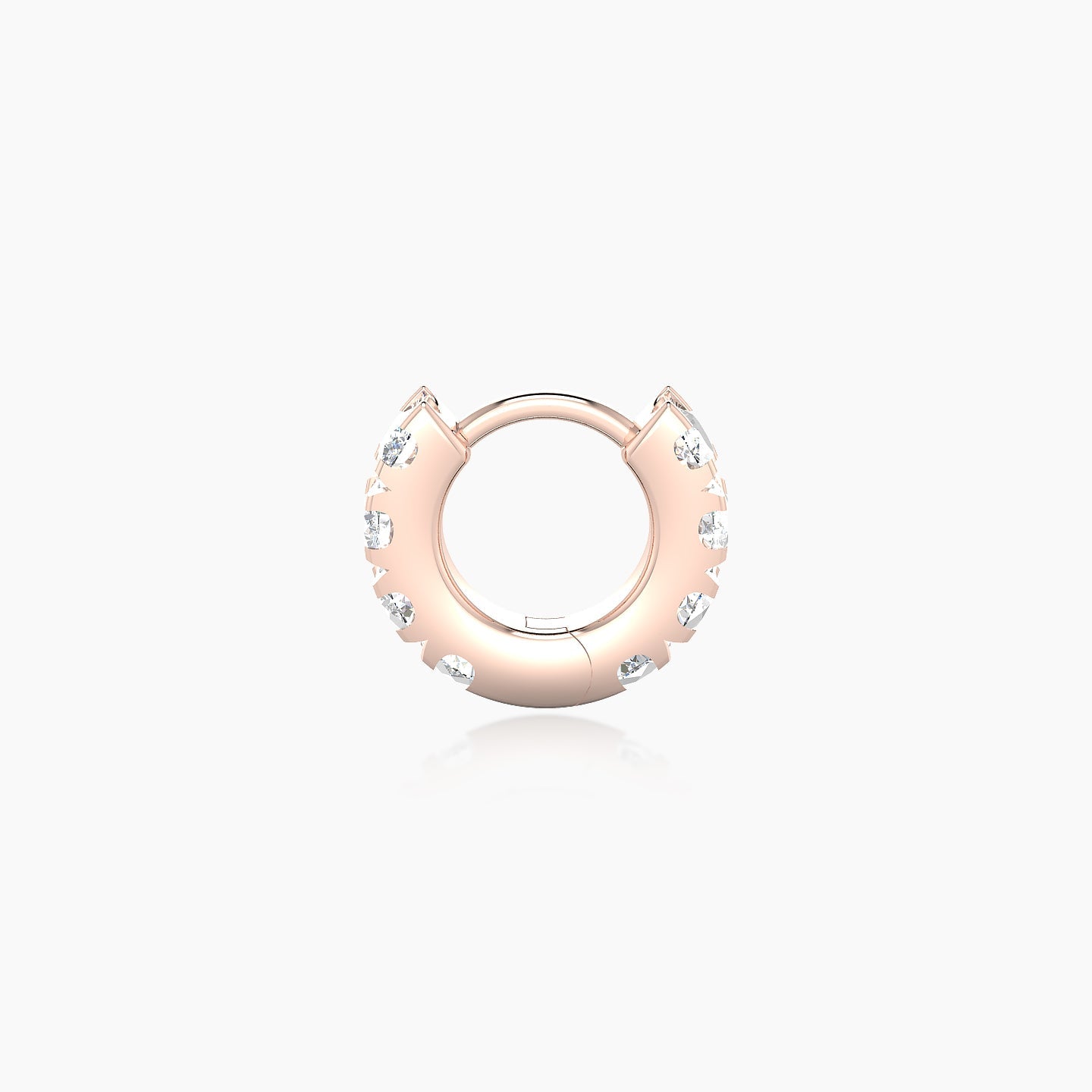 Cleta | 18k Rose Gold 5 mm Diamond Hoop Piercing