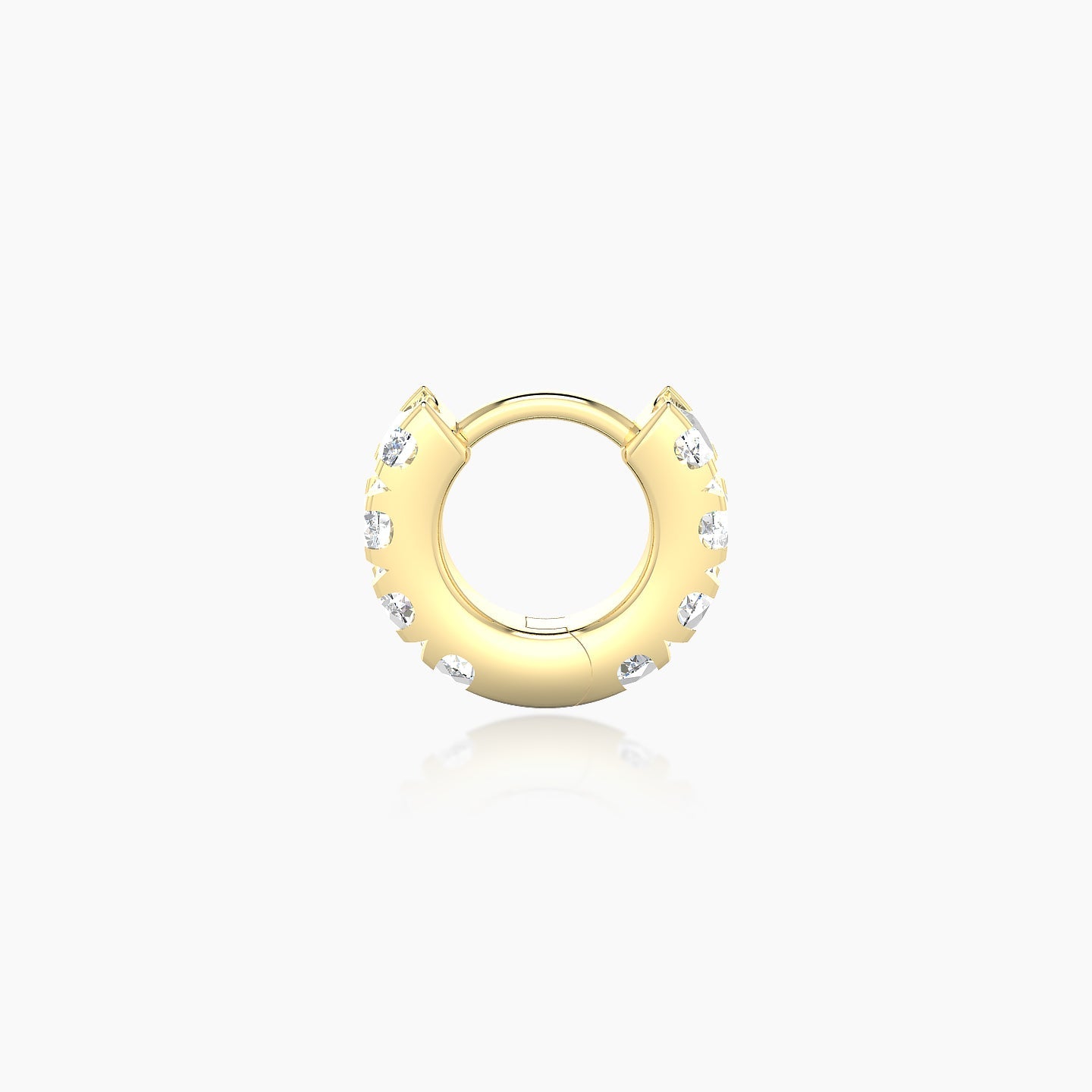 Cleta | 18k Yellow Gold 5 mm Diamond Hoop Piercing