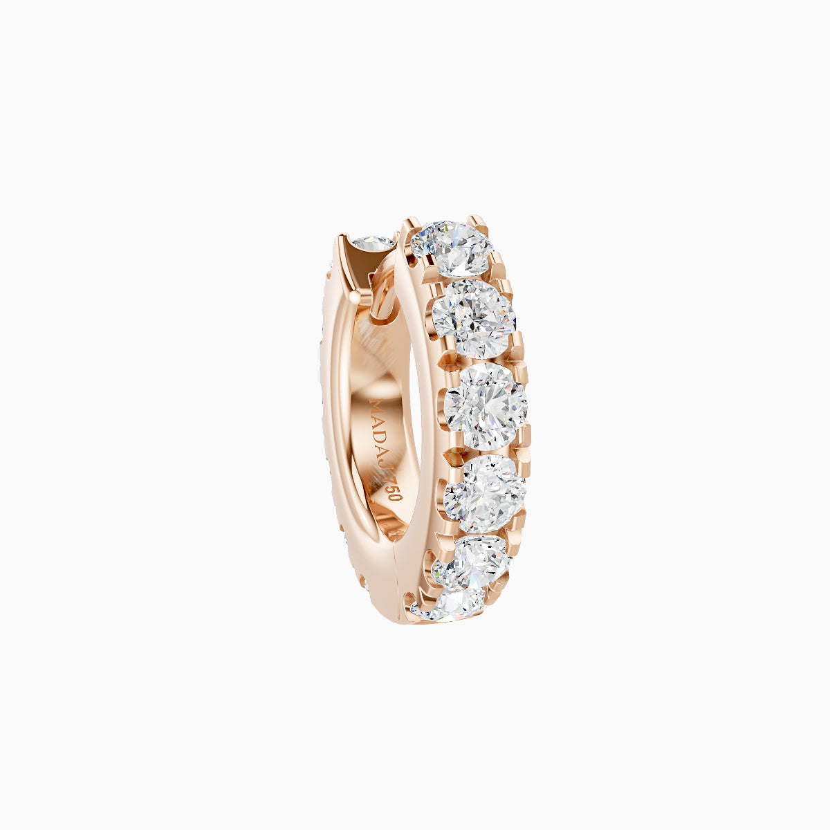 Cleta | 18k Rose Gold 6.5 mm Diamond Hoop Piercing