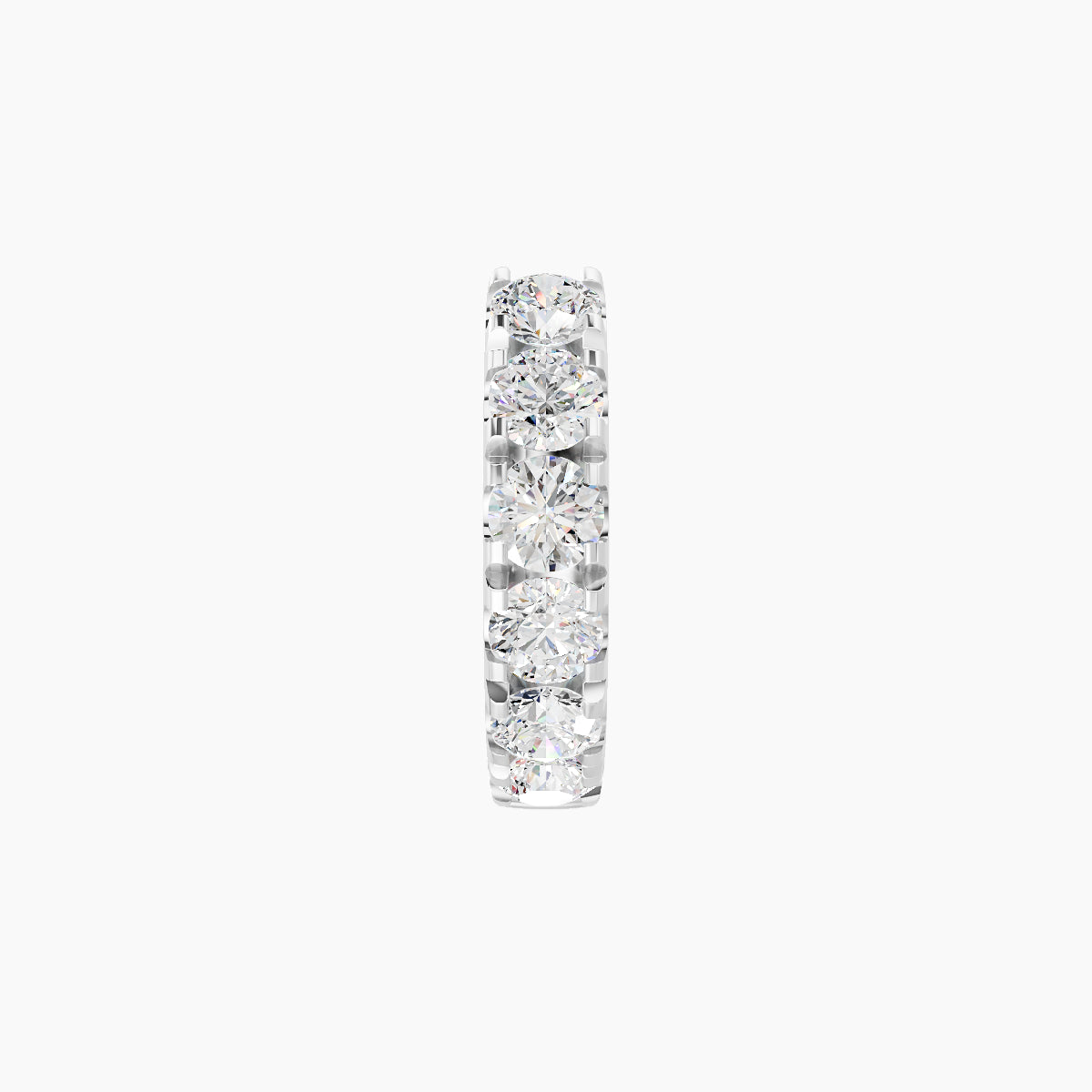 Cleta | 18k White Gold 6.5 mm Diamond Hoop Piercing
