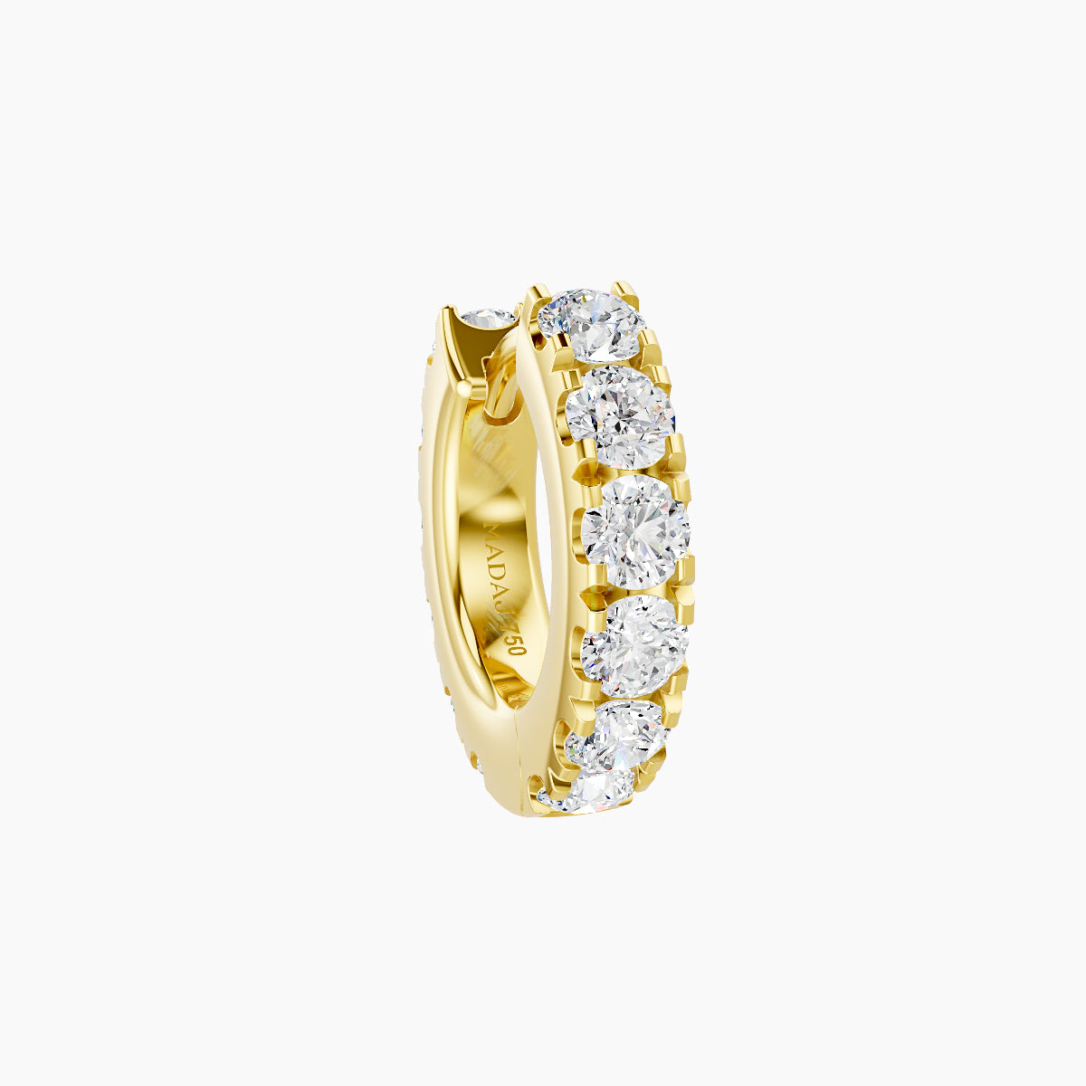 Cleta | 18k Yellow Gold 6.5 mm Diamond Hoop Piercing