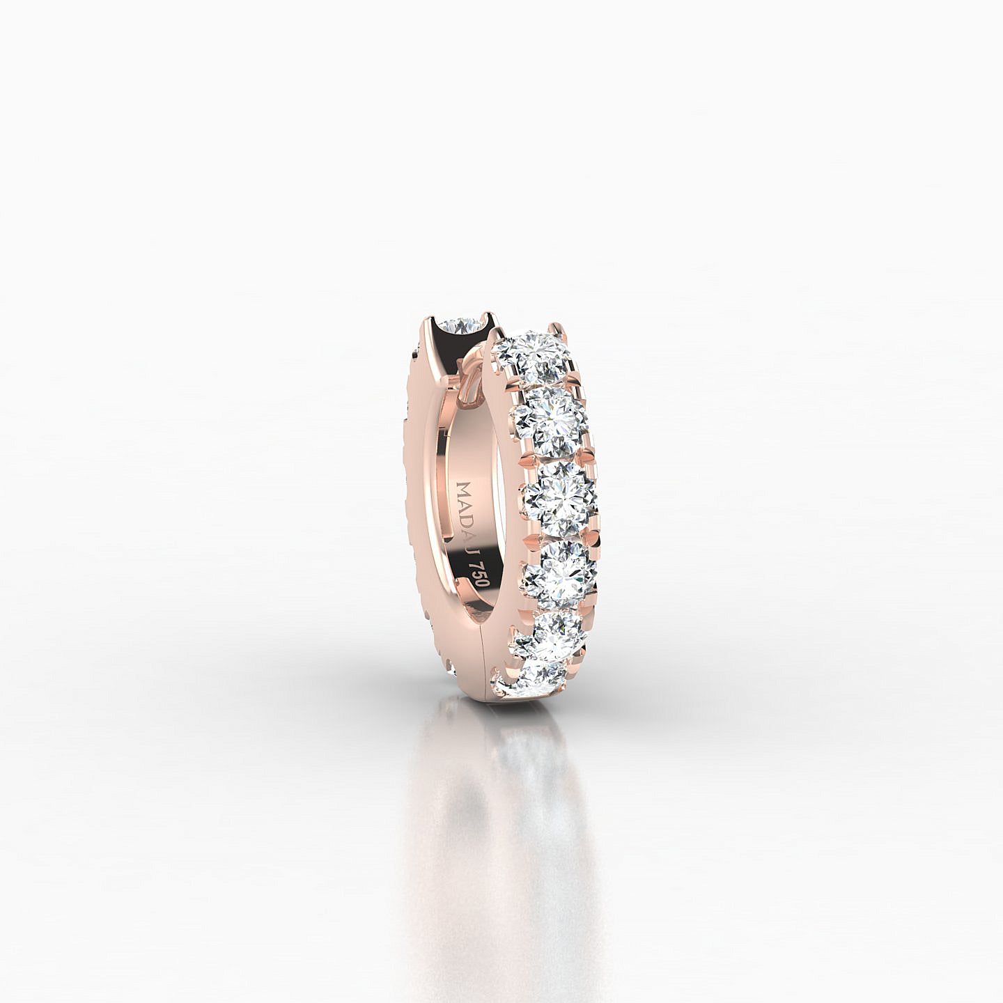 Cleta | 18k Rose Gold 6.5 mm Diamond Hoop Piercing