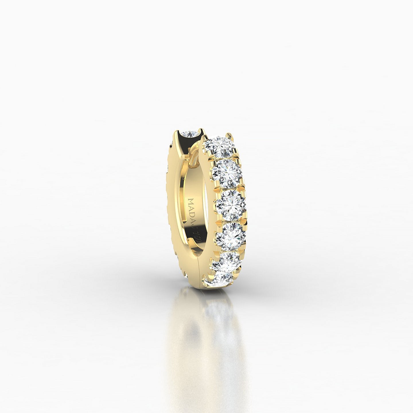 Cleta | 18k Yellow Gold 6.5 mm Diamond Hoop Piercing
