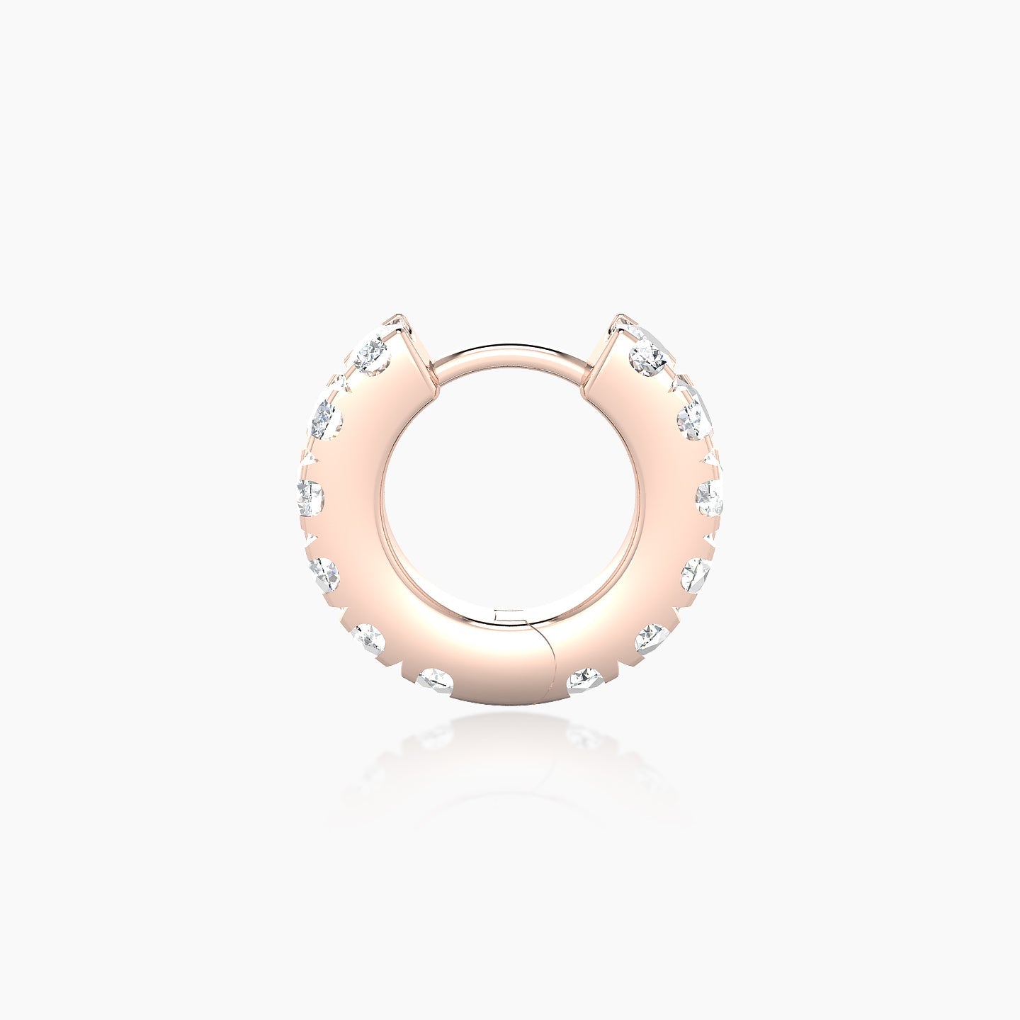 Cleta | 18k Rose Gold 6.5 mm Diamond Hoop Piercing