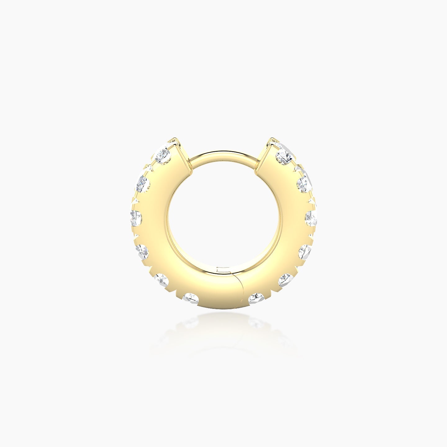 Cleta | 18k Yellow Gold 6.5 mm Diamond Hoop Piercing