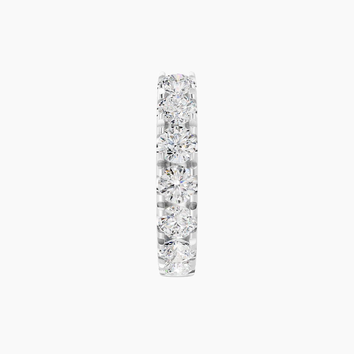 Cleta | 18k White Gold 8 mm Diamond Hoop Piercing