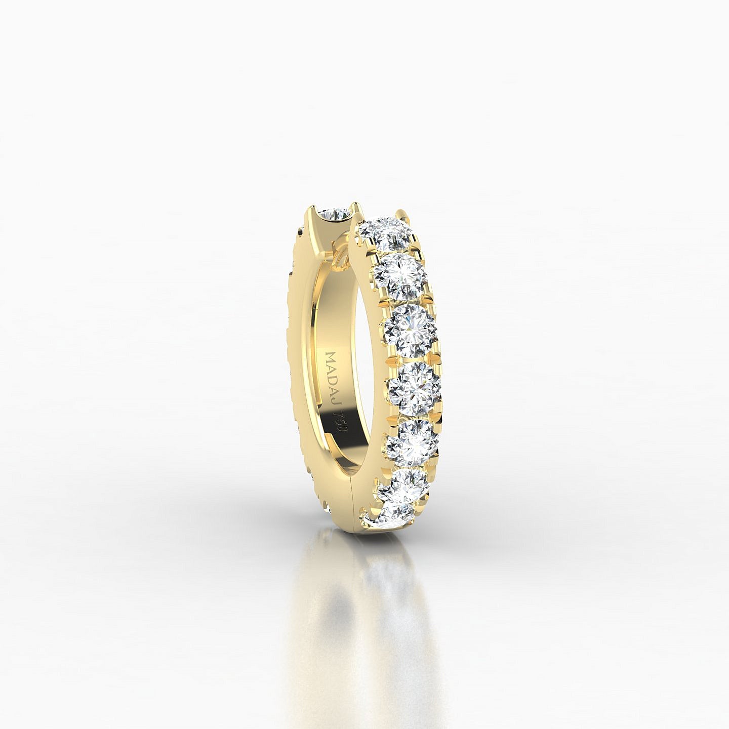 Cleta | 18k Yellow Gold 8 mm Diamond Hoop Piercing