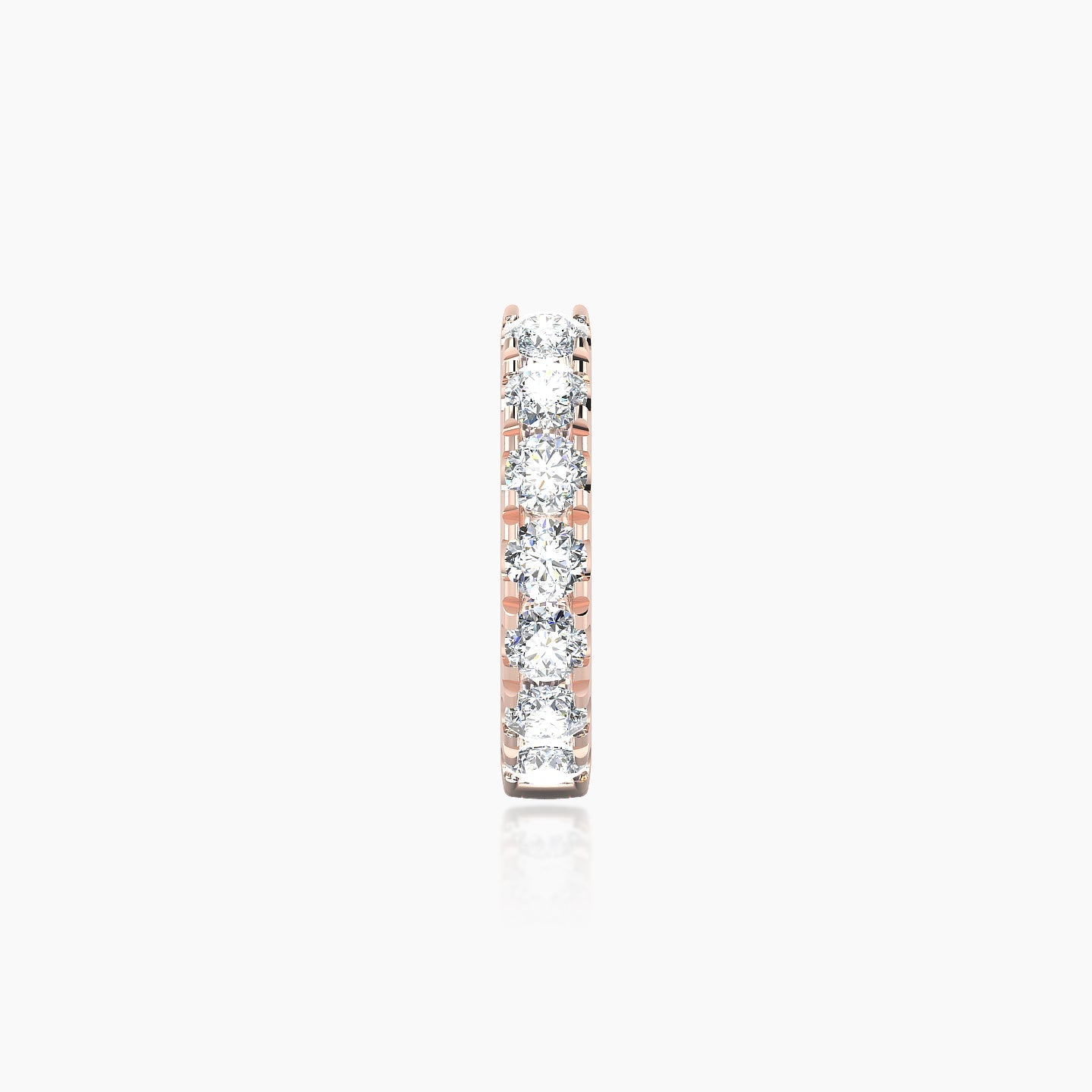Cleta | 18k Rose Gold 8 mm Diamond Hoop Piercing