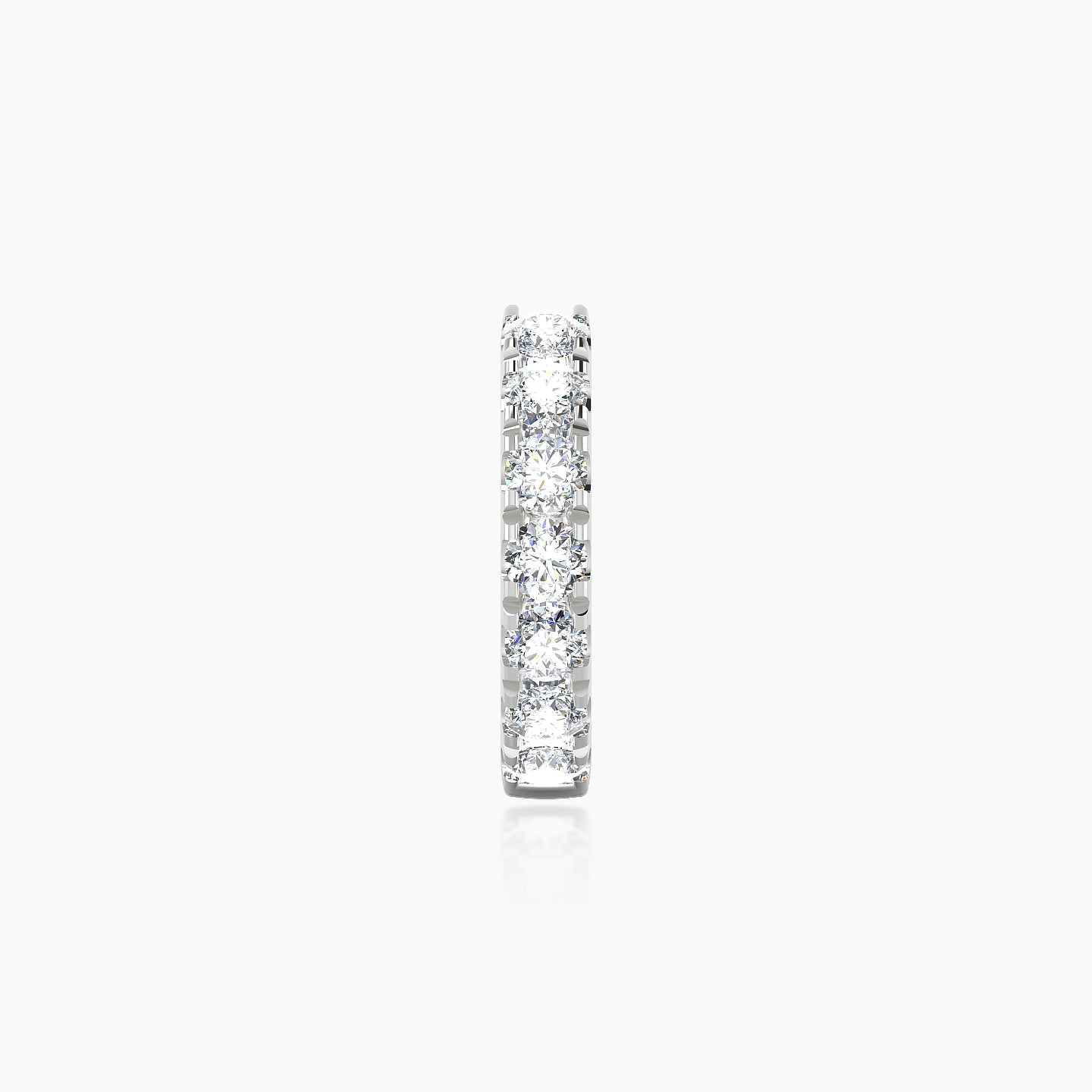 Cleta | 18k White Gold 8 mm Diamond Hoop Piercing