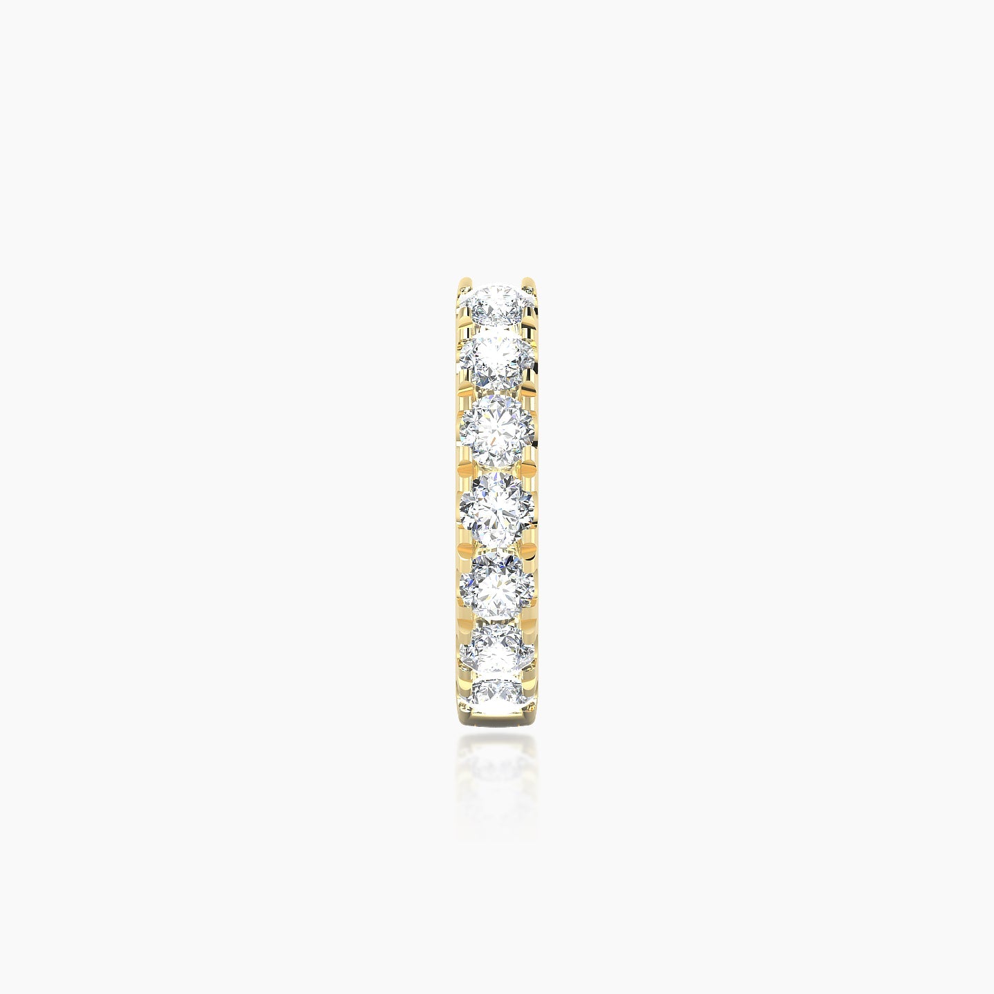 Cleta | 18k Yellow Gold 8 mm Diamond Hoop Piercing