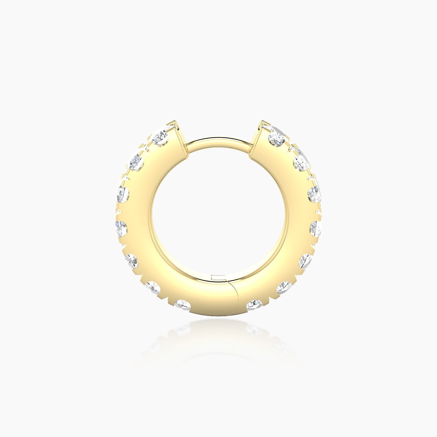 Cleta | 18k Yellow Gold 8 mm Diamond Hoop Piercing