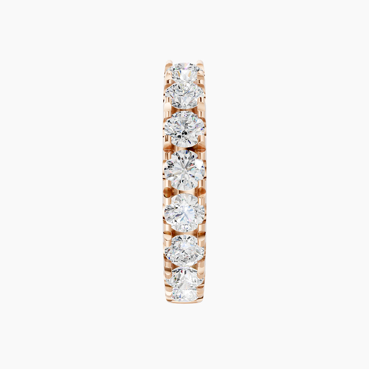 Cleta | 18k Rose Gold 9.5 mm Diamond Hoop Piercing