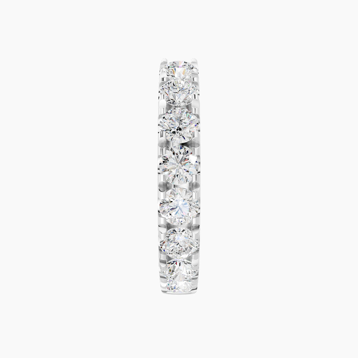 Cleta | 18k White Gold 9.5 mm Diamond Hoop Piercing
