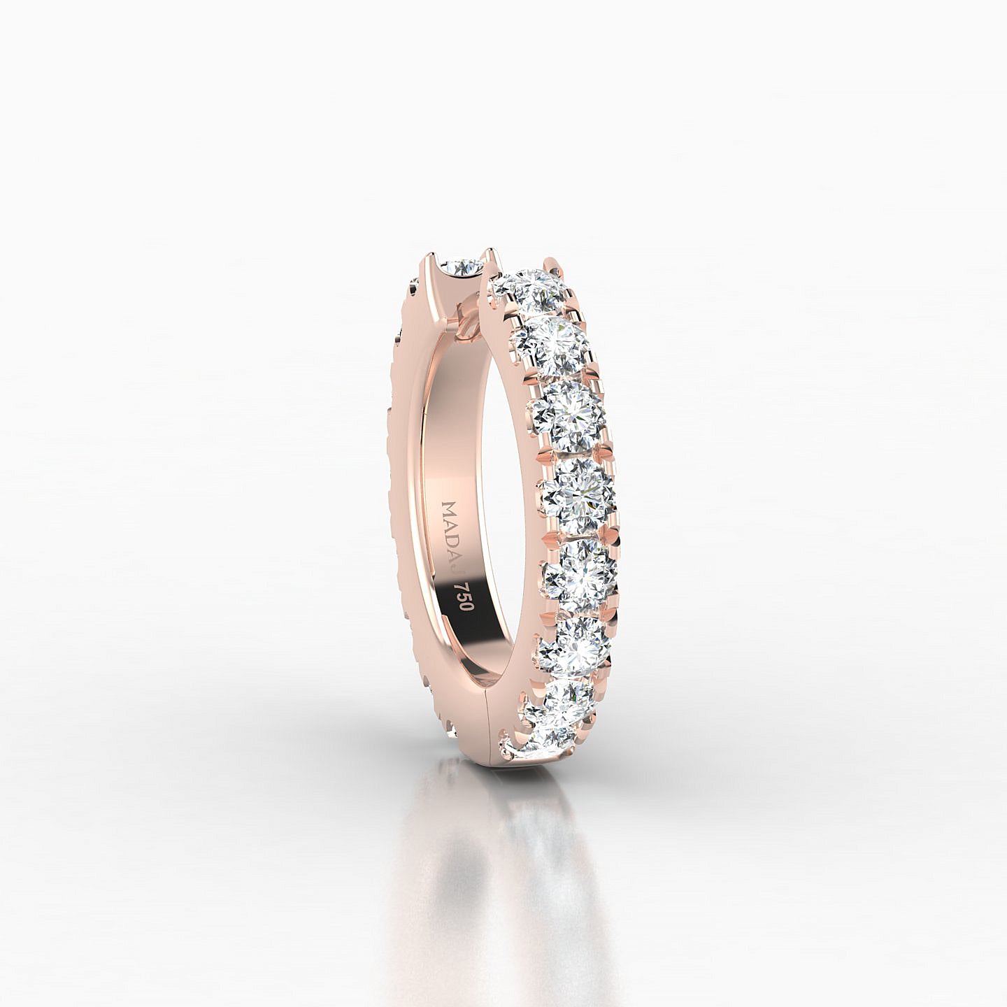 Cleta | 18k Rose Gold 9.5 mm Diamond Hoop Piercing