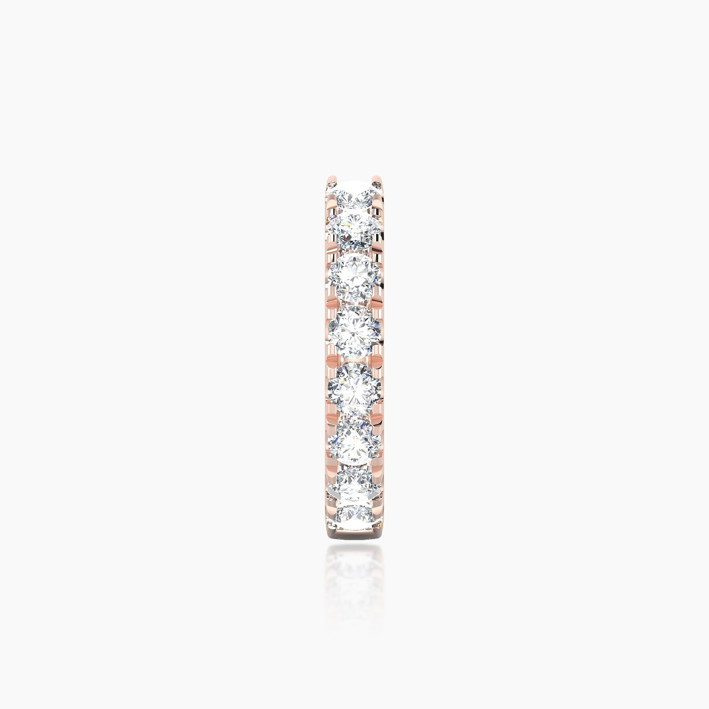 Cleta | 18k Rose Gold 9.5 mm Diamond Hoop Piercing