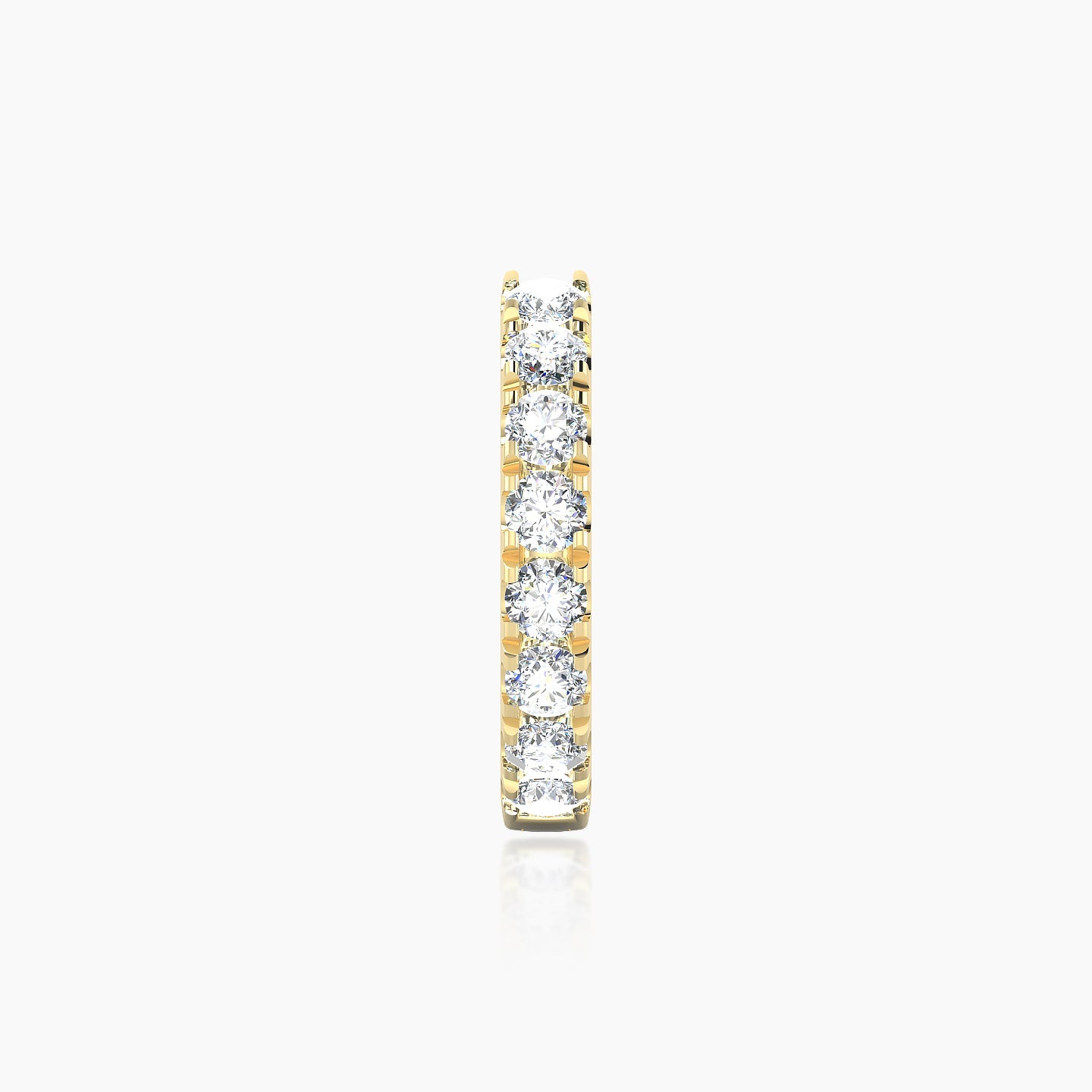 Cleta | 18k Yellow Gold 9.5 mm Diamond Hoop Piercing