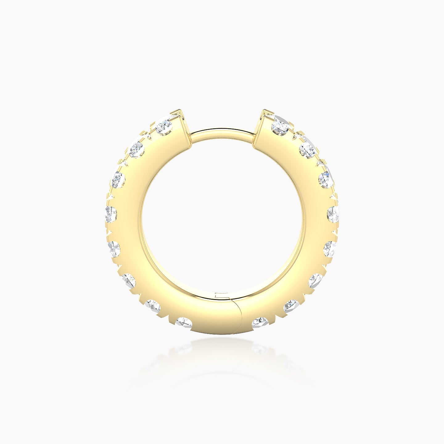 Cleta | 18k Yellow Gold 9.5 mm Diamond Hoop Piercing