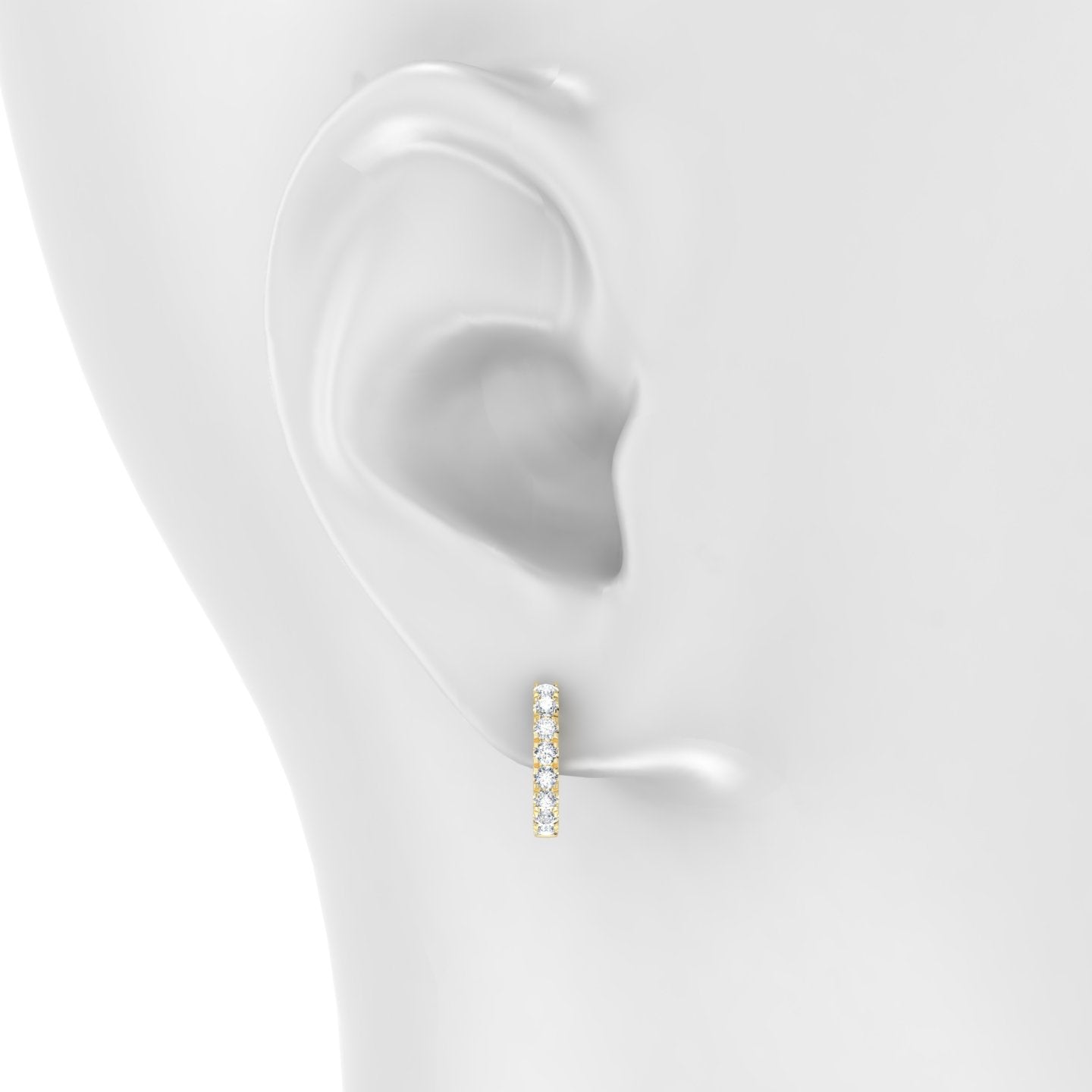 Cleta | 18k Yellow Gold 9.5 mm Diamond Hoop Piercing