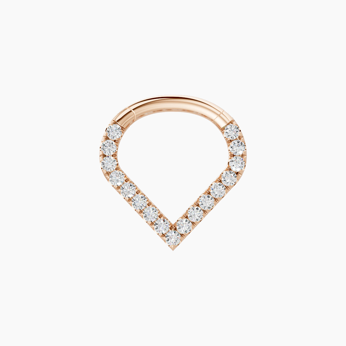 Cora | 18k Rose Gold 6.5 mm Diamond Daith Piercing
