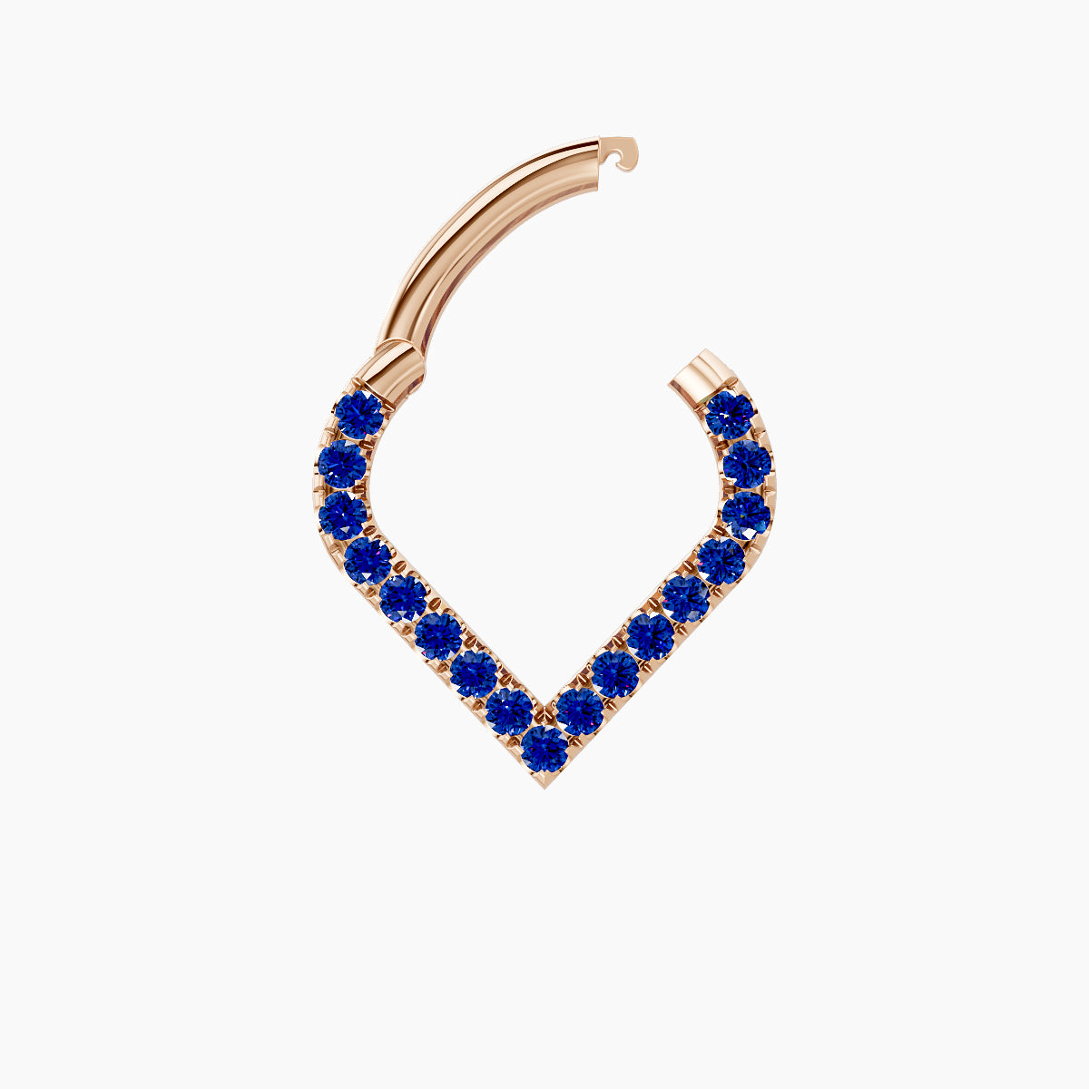 Cora | 18k Rose Gold 6.5 mm Sapphire Daith Piercing
