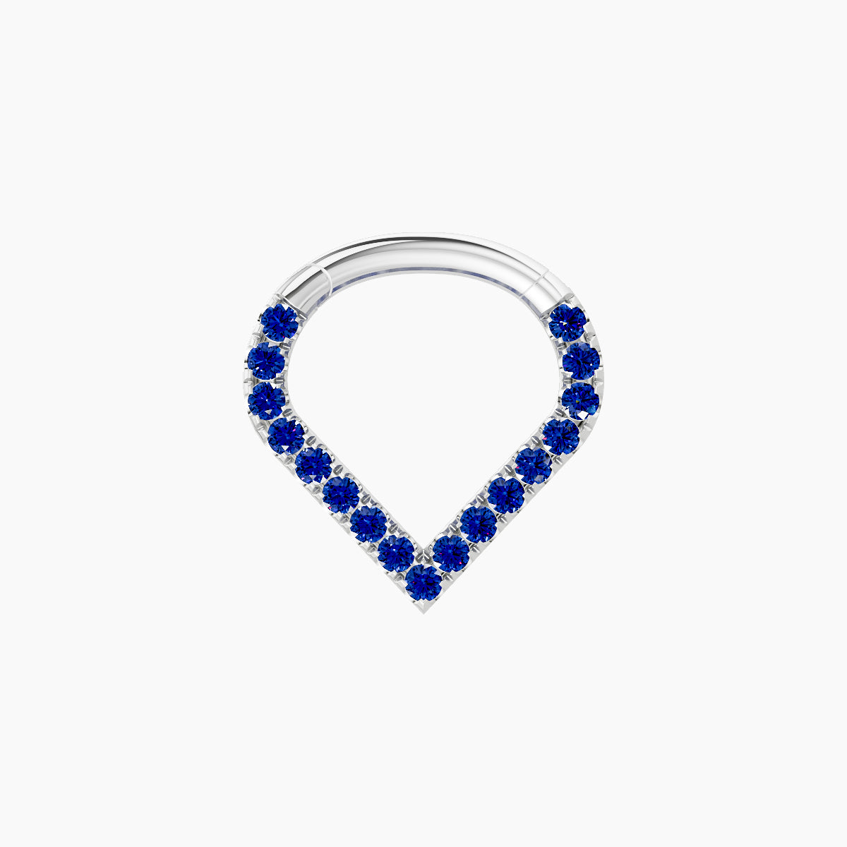 Cora | 18k White Gold 6.5 mm Sapphire Daith Piercing