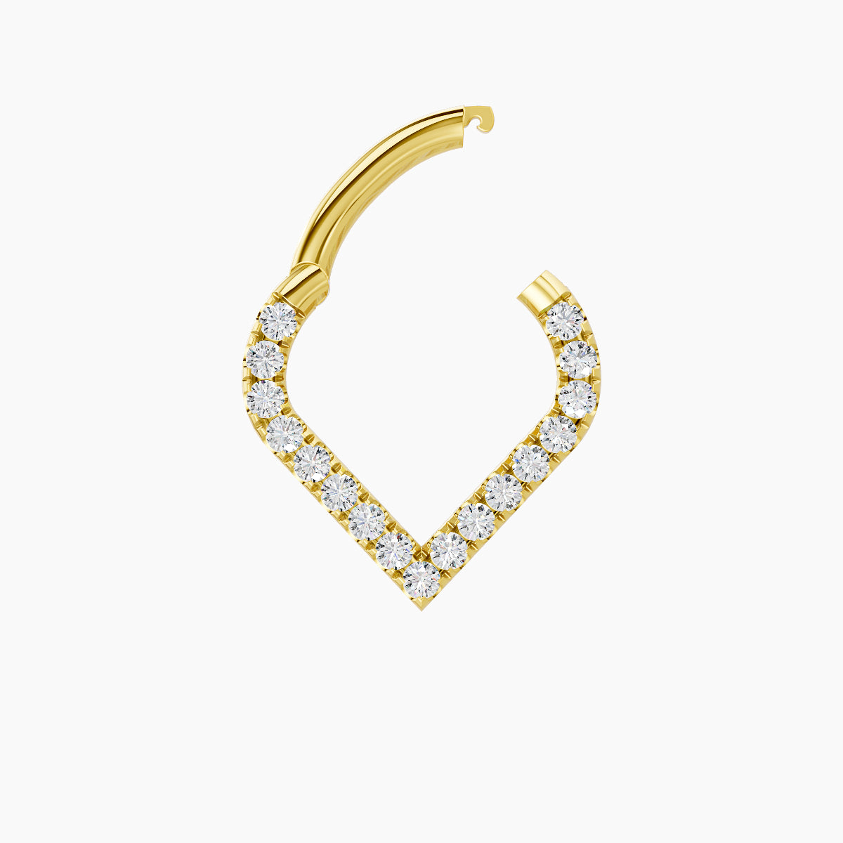 Cora | 18k Yellow Gold 6.5 mm Diamond Daith Piercing