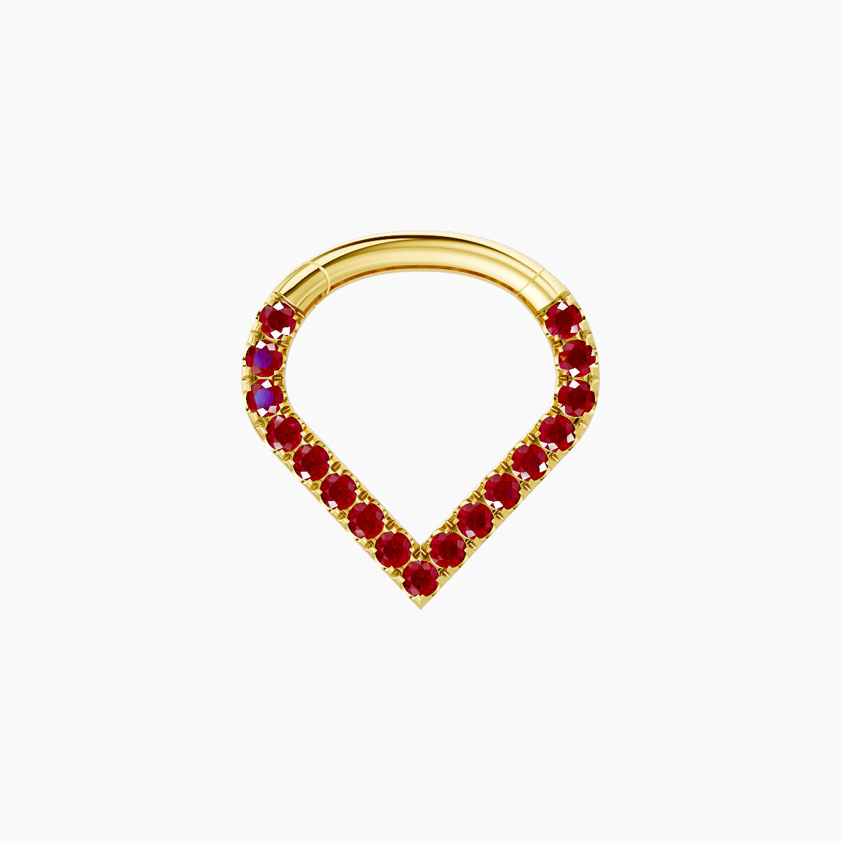 Cora | 18k Yellow Gold 6.5 mm Ruby Daith Piercing