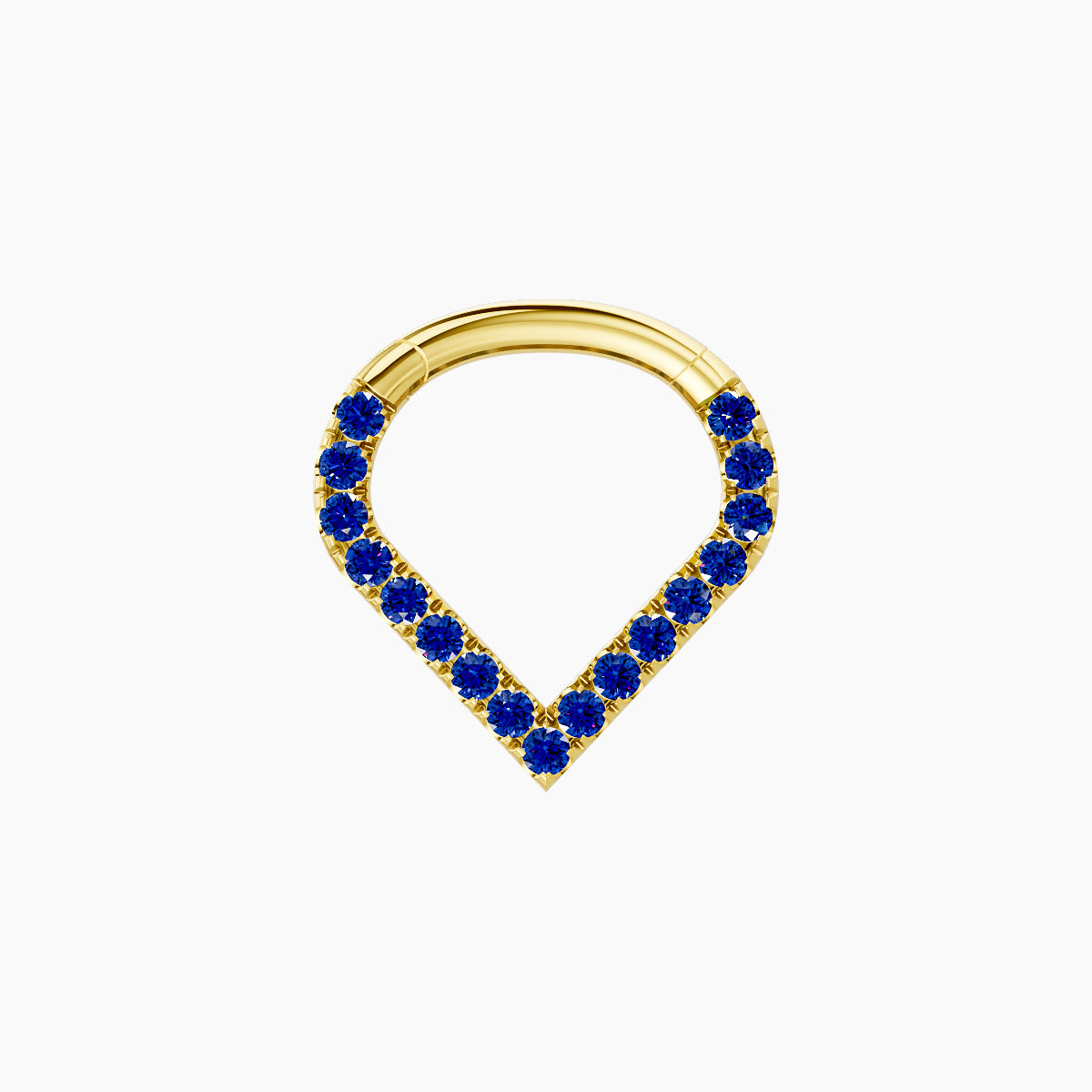 Cora | 18k Yellow Gold 6.5 mm Sapphire Daith Piercing
