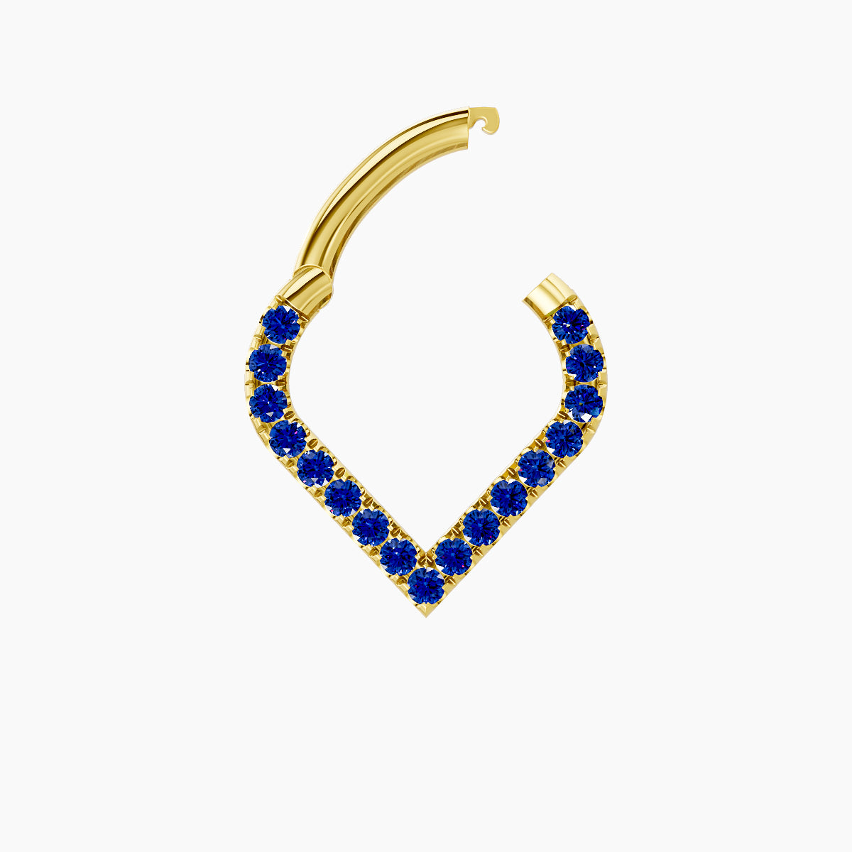 Cora | 18k Yellow Gold 6.5 mm Sapphire Daith Piercing