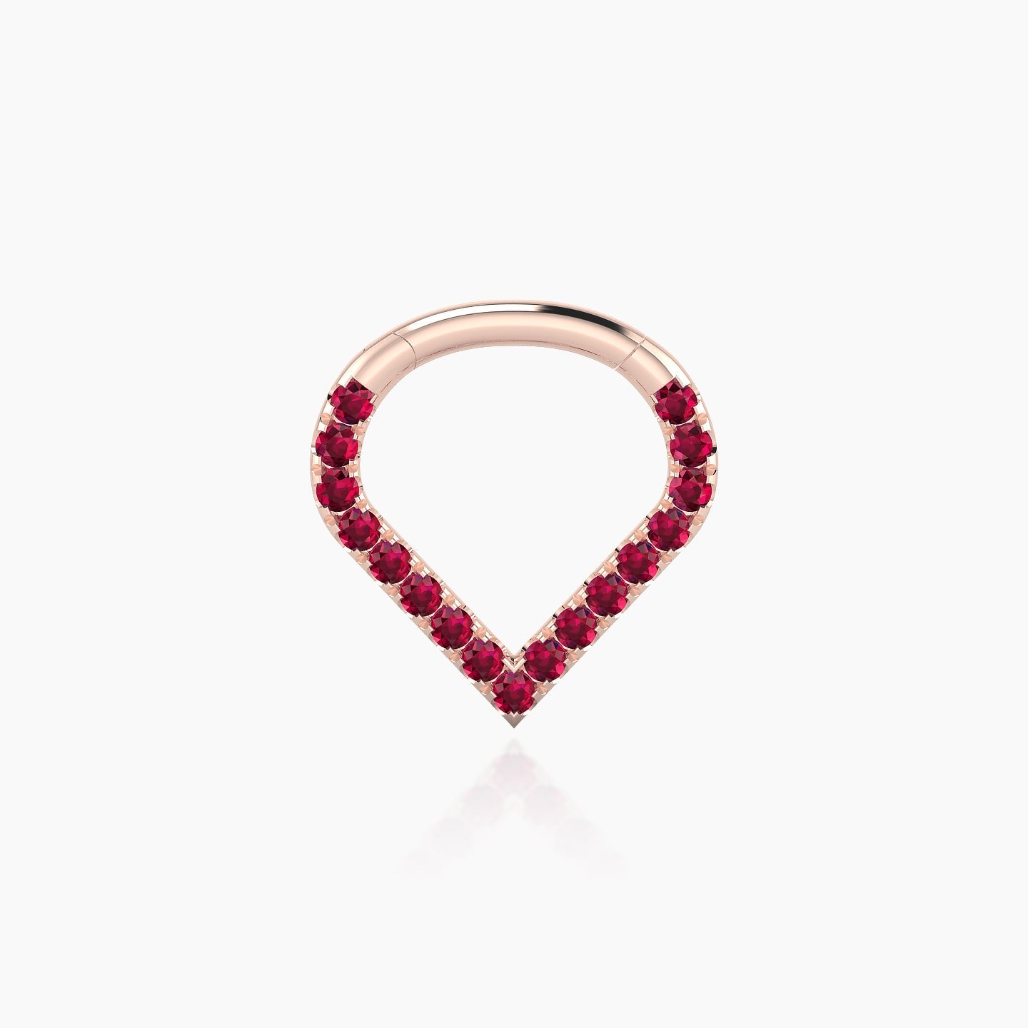Cora | 18k Rose Gold 6.5 mm Ruby Daith Piercing